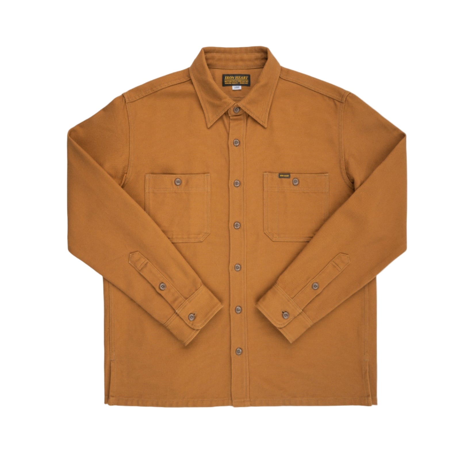 IHSH-423-CAM 13oz Oxford Cloth Work Overshirt Camel