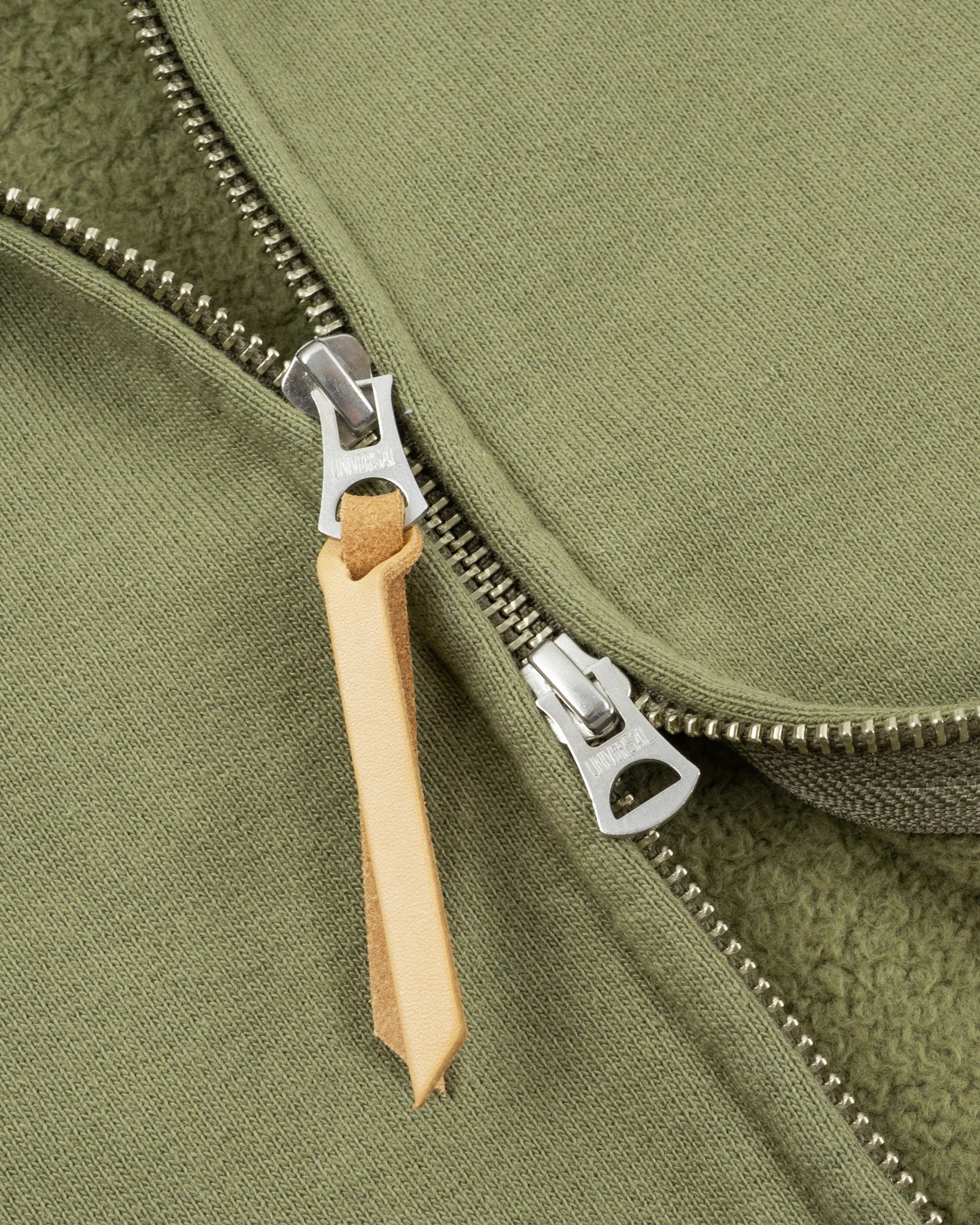 IHSW-10-OLV 14oz Ultra Heavy Loopwheel Cotton Zip Hoodie Olive