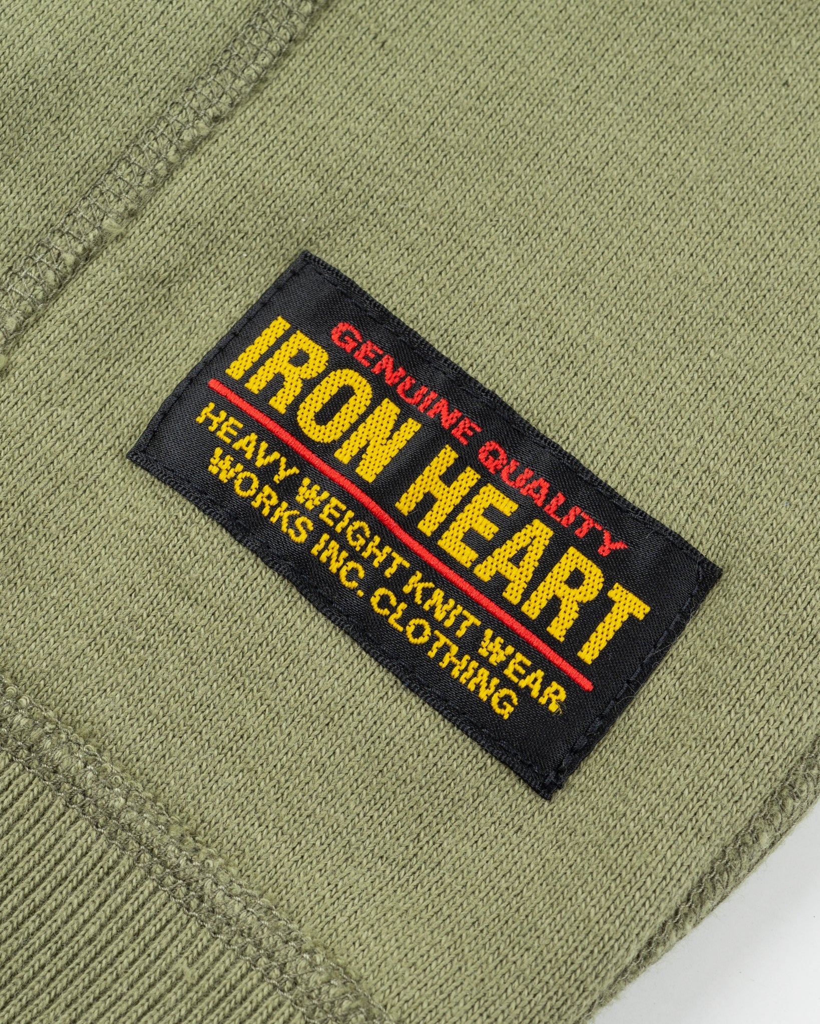 IHSW-10-OLV 14oz Ultra Heavy Loopwheel Cotton Zip Hoodie Olive