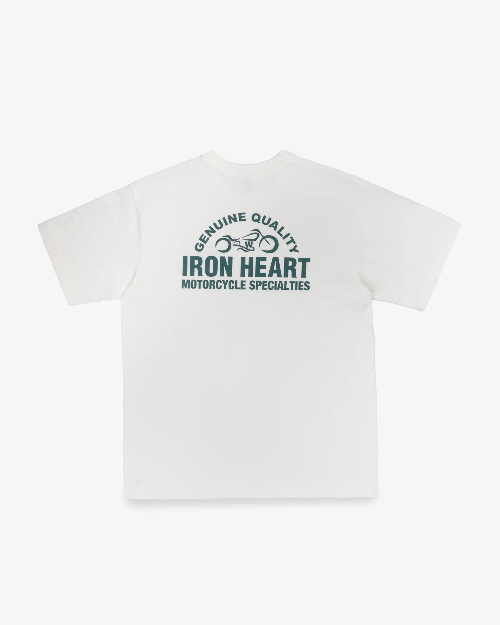 IHT-2504-WHT 7.5oz Printed Loopwheel Crew Neck T-Shirt White