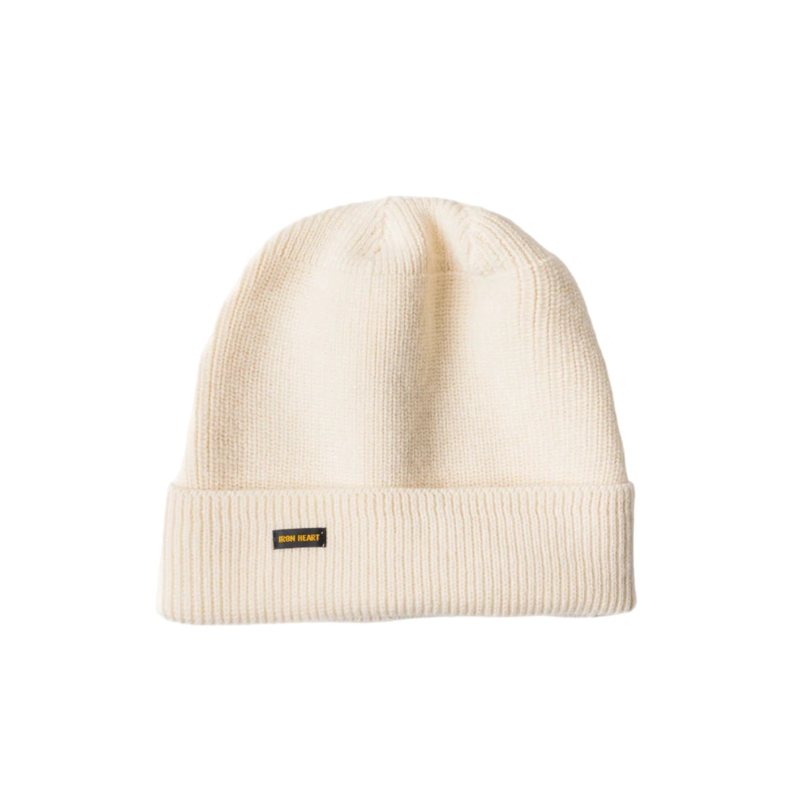 IHG-Wool 100% Wool Ribbed Beanie White