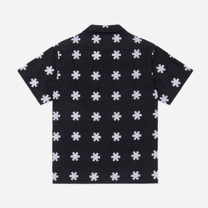 Leisure Shirt Black Embroidered Tencel