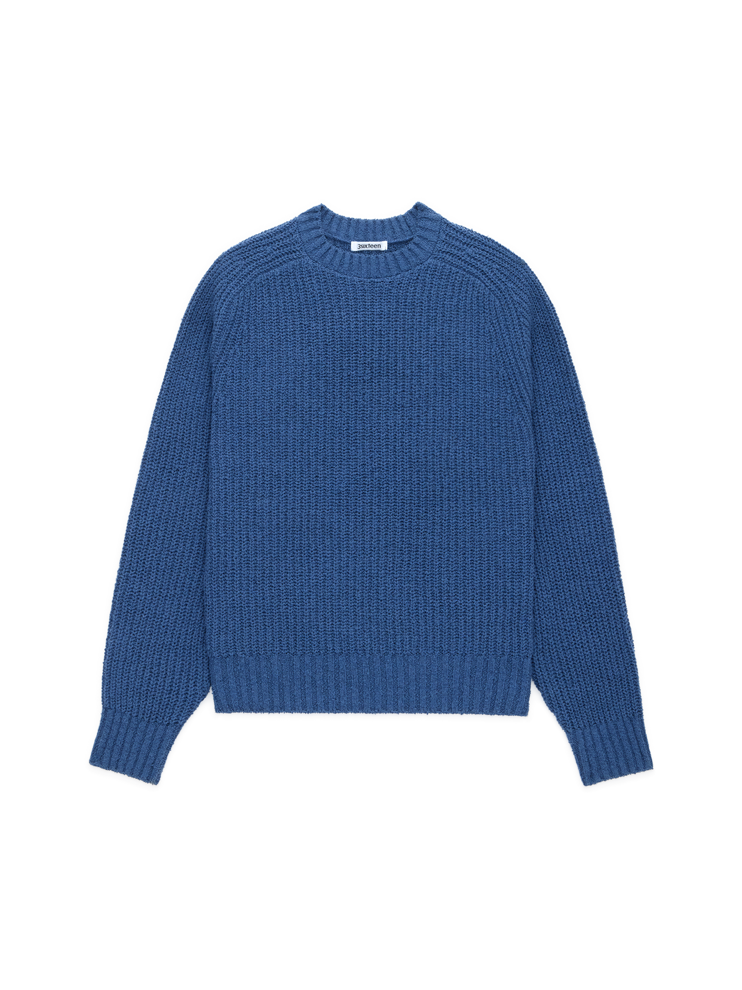 Cotton Crewneck Sweater Lapis Boucle