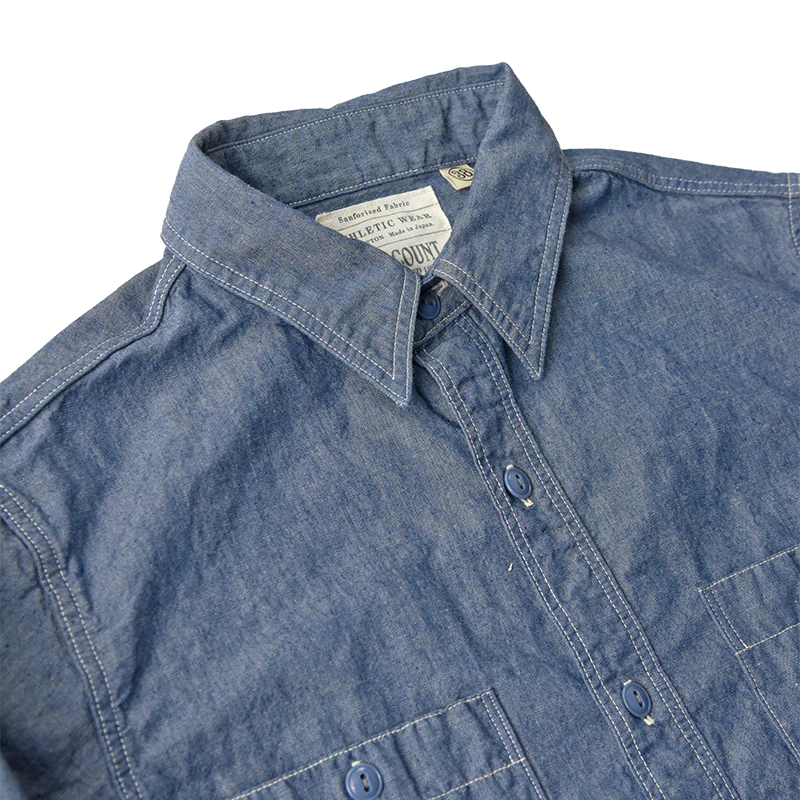 4810-22 Selvedge Chambray Shirt Blue