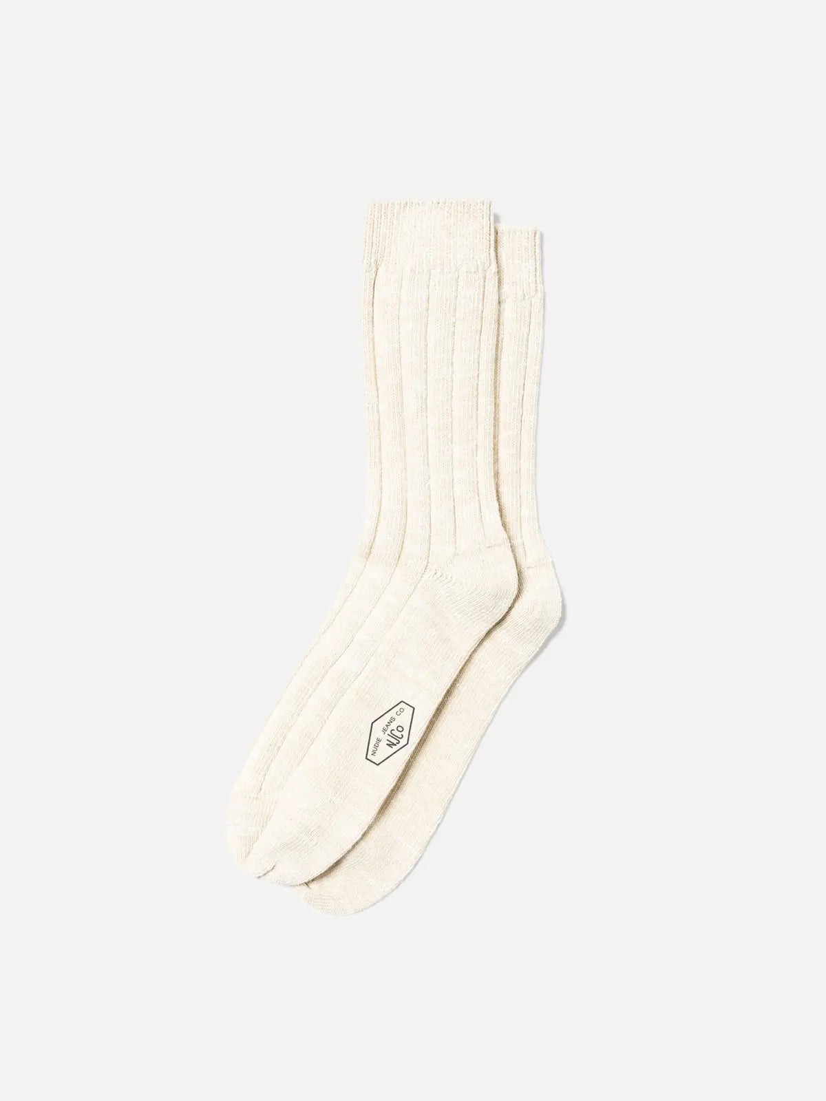 Men's Broad Rib Socks Ecru