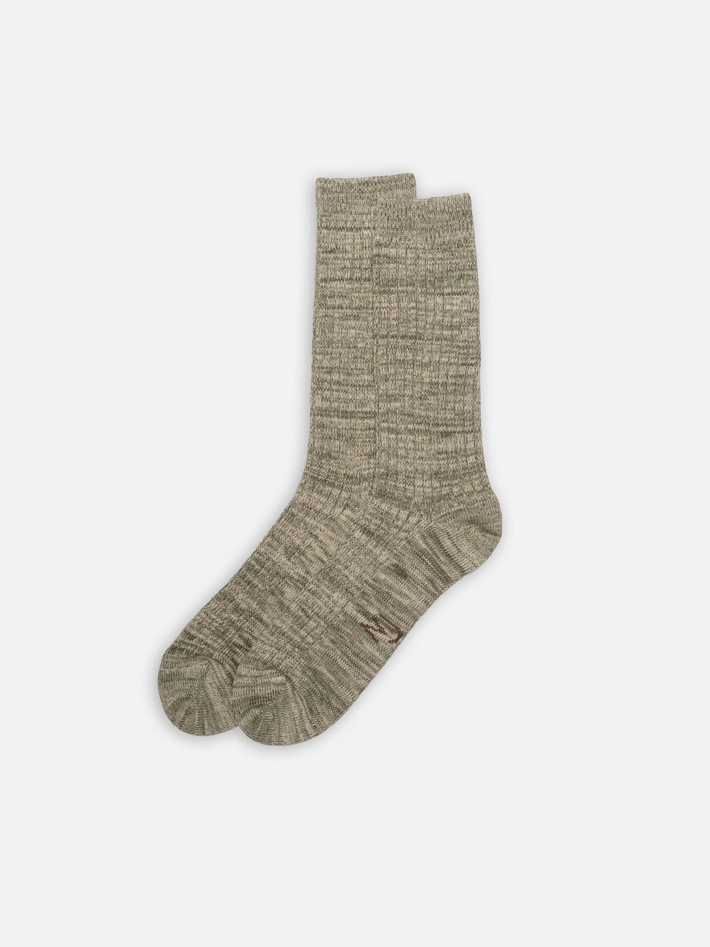 Rasmusson Rib Socks Green/Beige