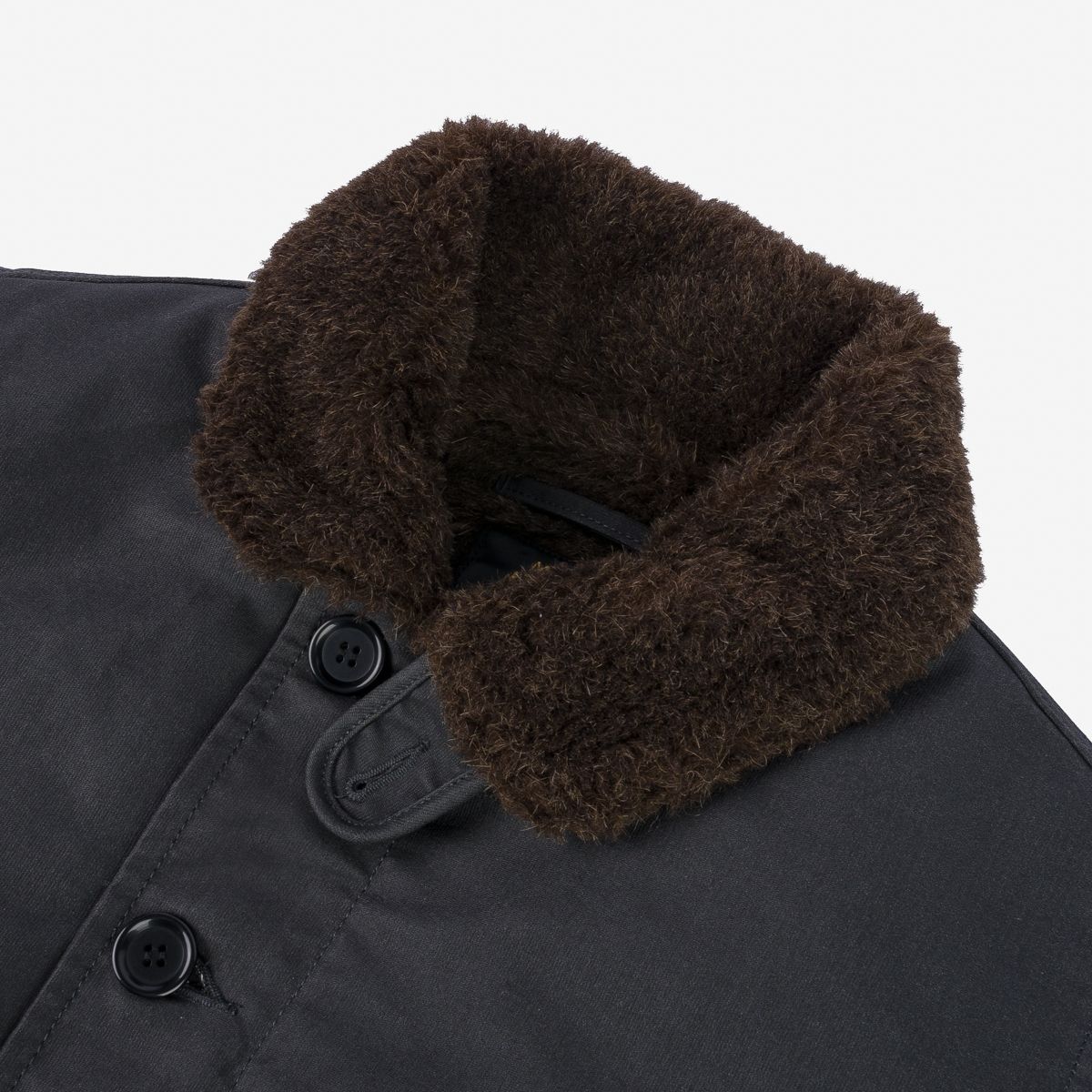 IHM-37-BLK Oiled Whipcord N1 Deck Jacket Black