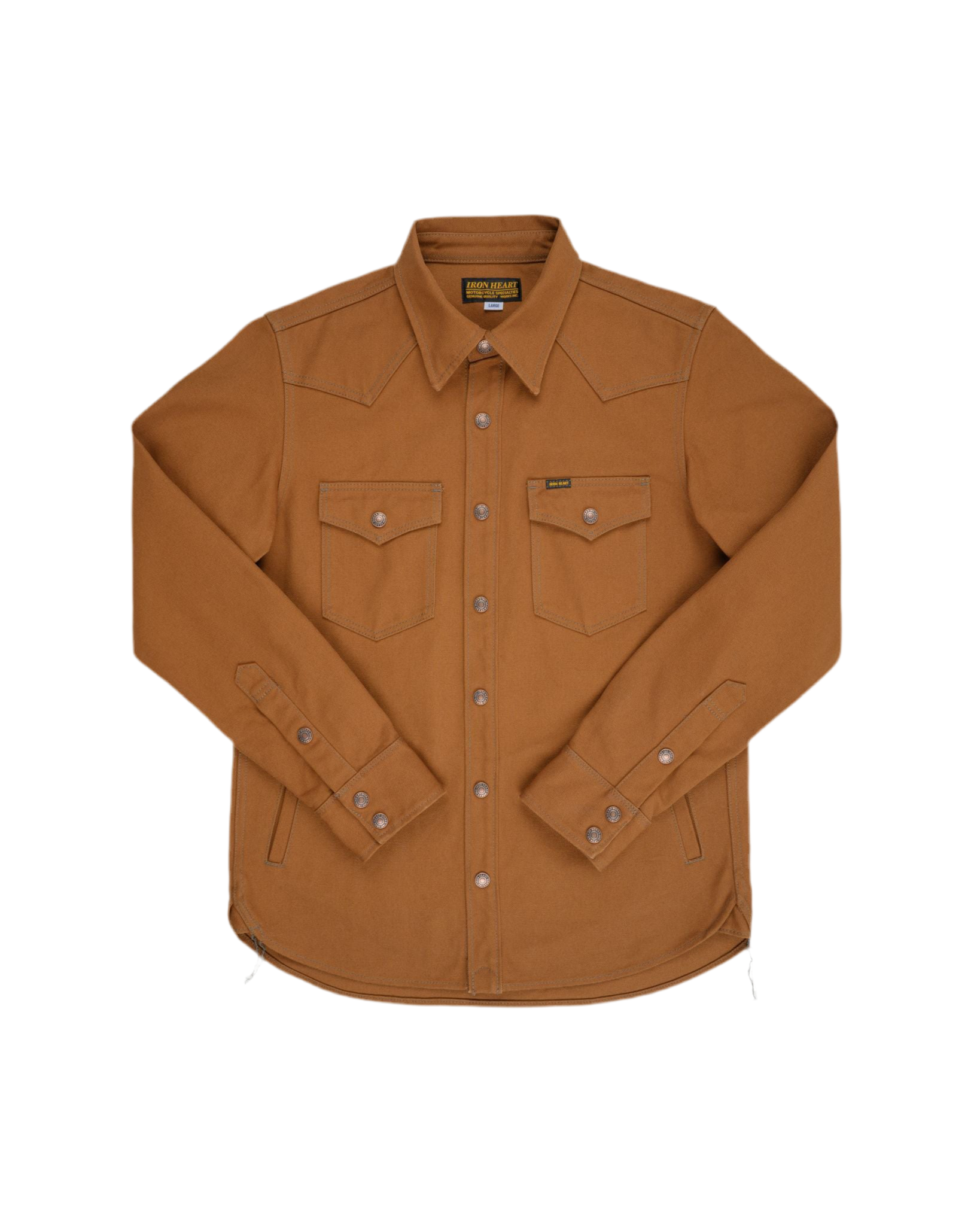 IHSH-422-BRN 17oz Cotton Duck CPO Shirt Brown