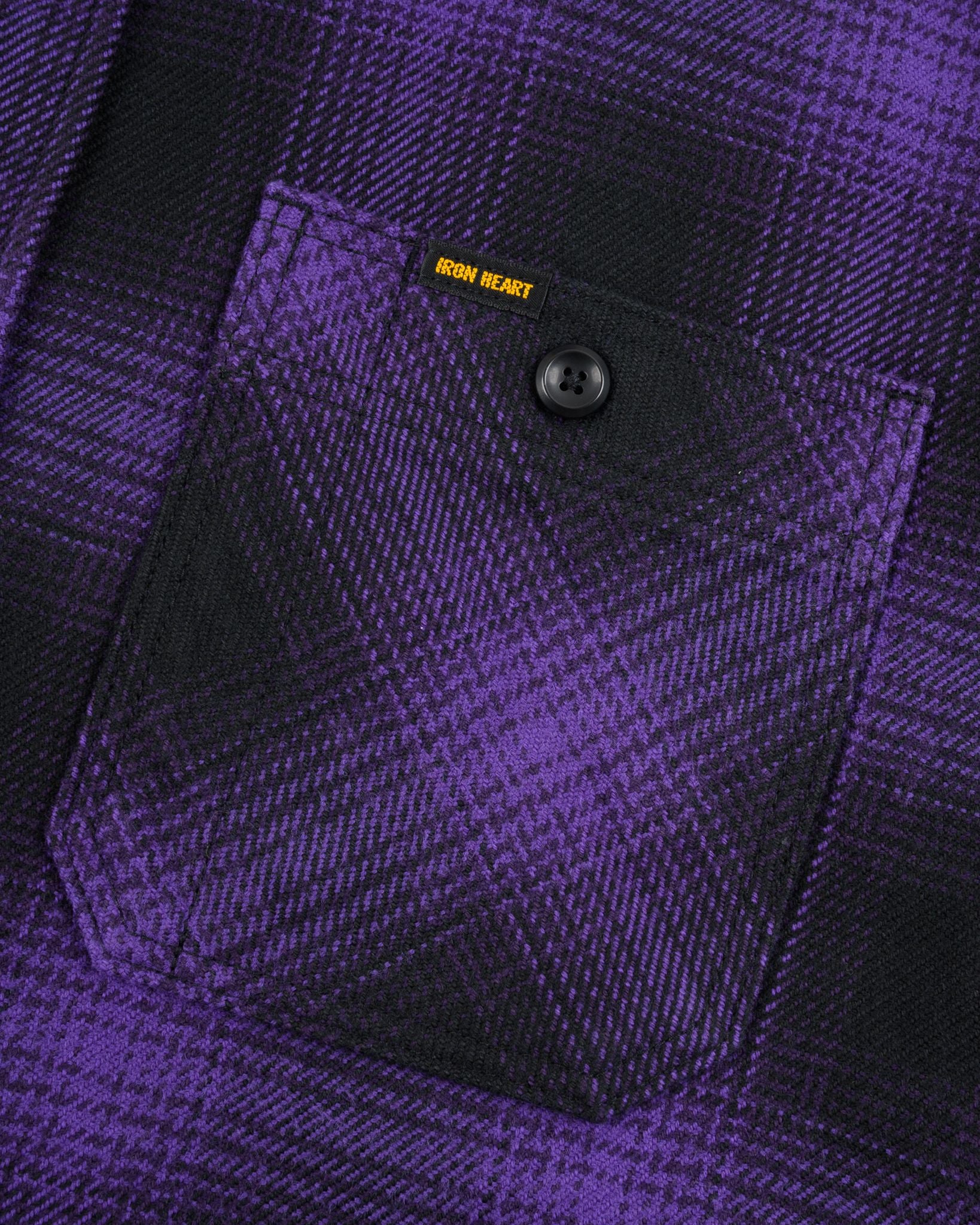 IHSH-265-PUR Ultra Heavy Flannel Ombré Check Work Shirt Purple/Black