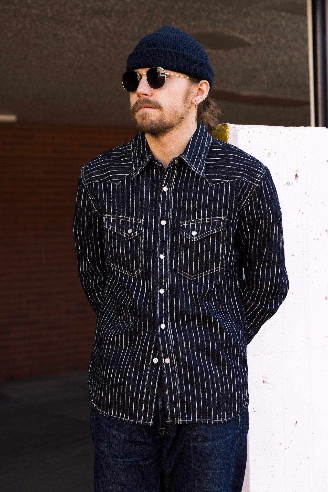 FN-SDW-701L 10oz Denim Wabash Western Shirt