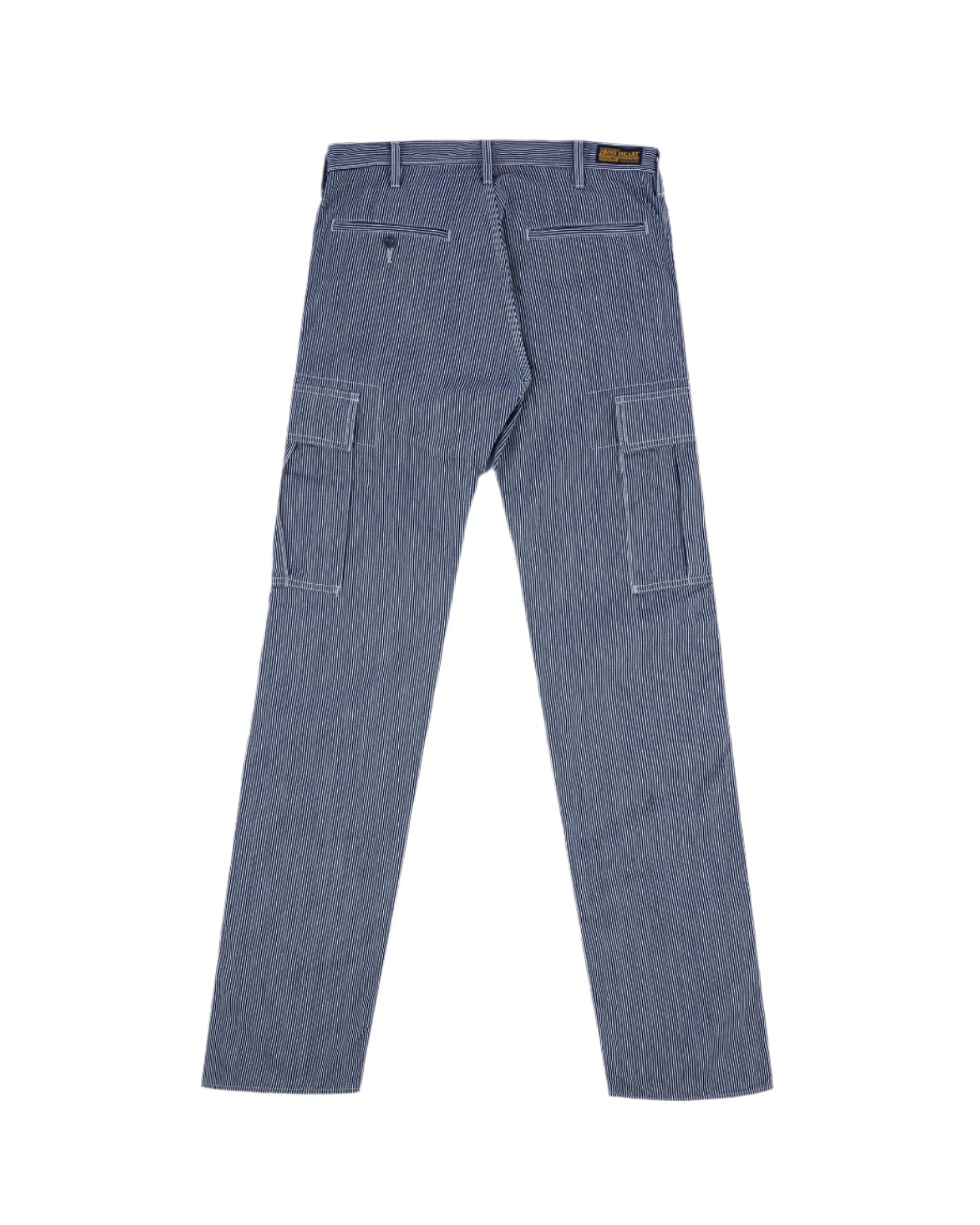 IH-739-IND 10.5oz Narrow Stripe Hickory Cargo Pants Indigo