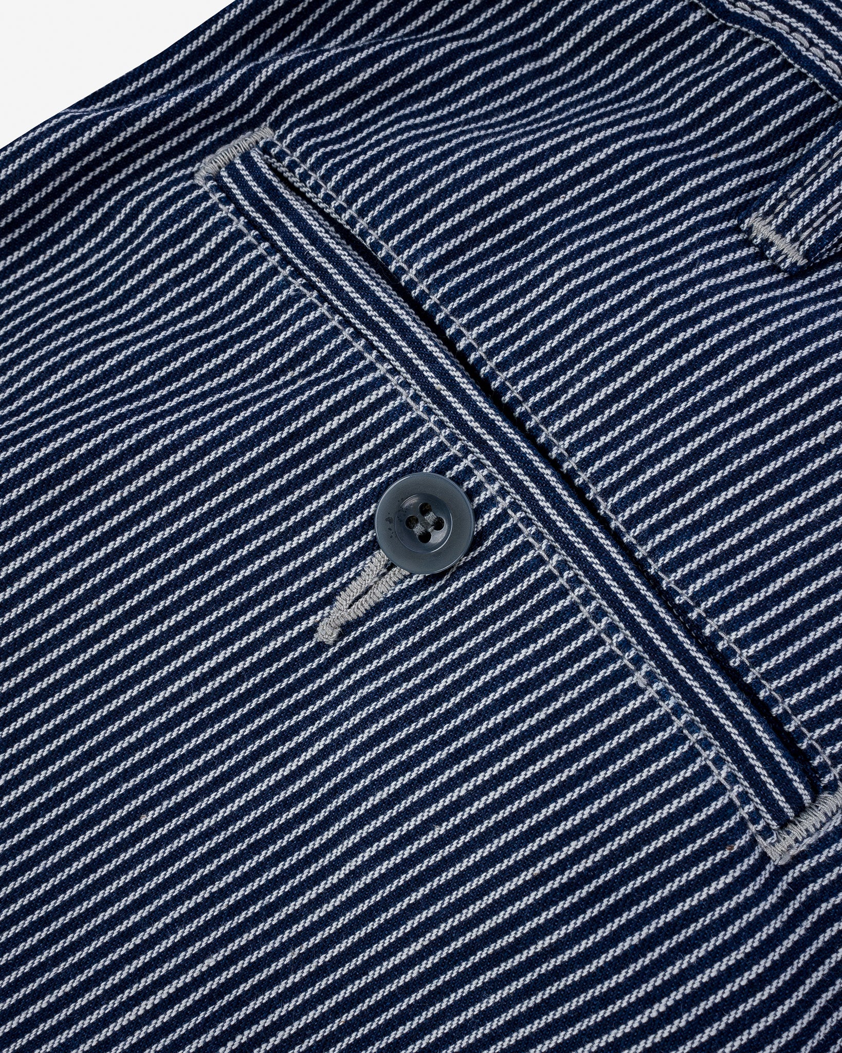 IH-739-IND 10.5oz Narrow Stripe Hickory Cargo Pants Indigo