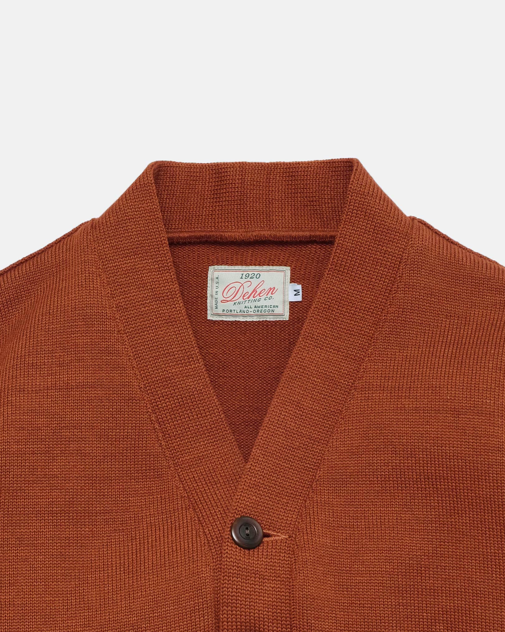 Classic Cardigan Sweater Burnt Orange