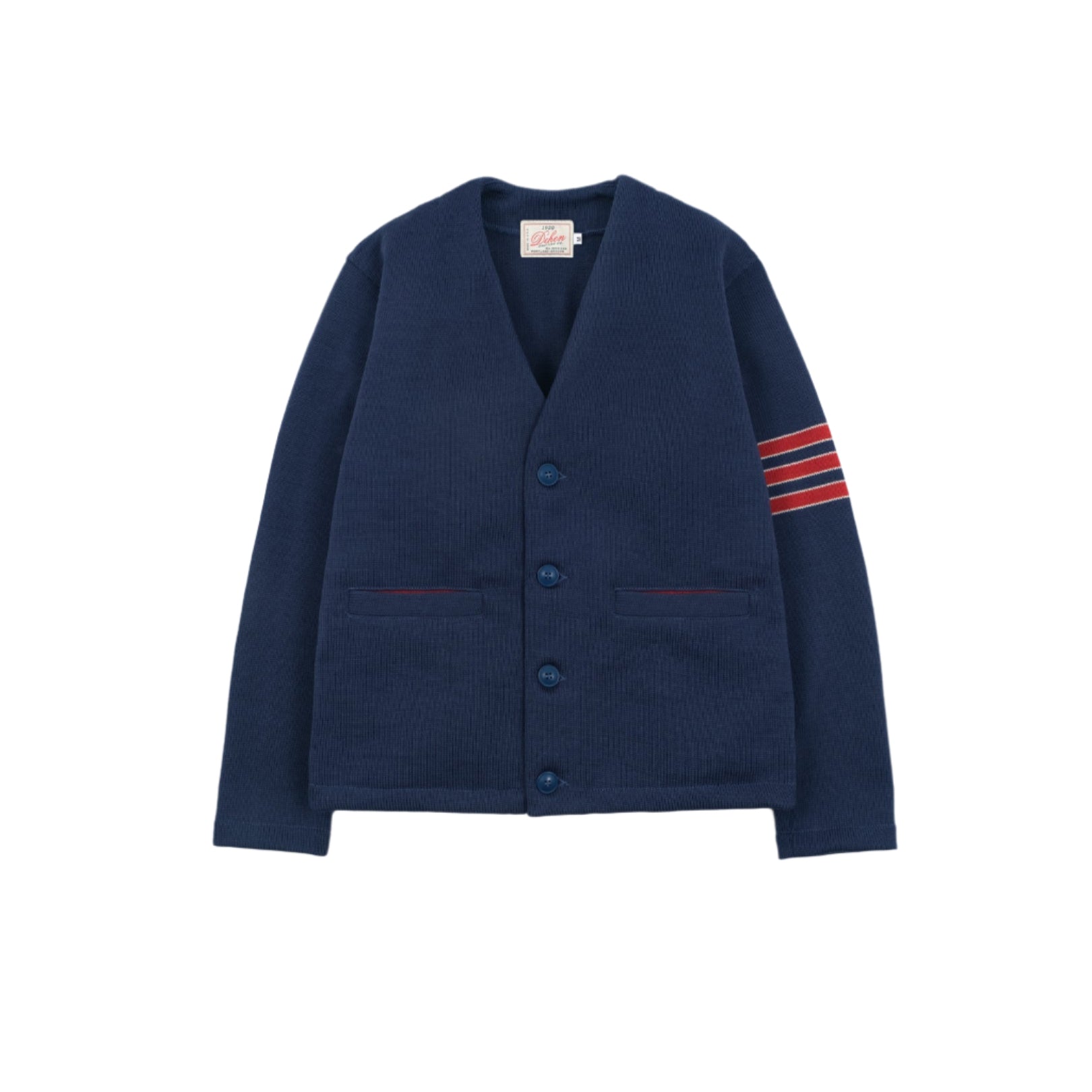 Slouchy Varsity Cardigan Sweater Centennial Blue