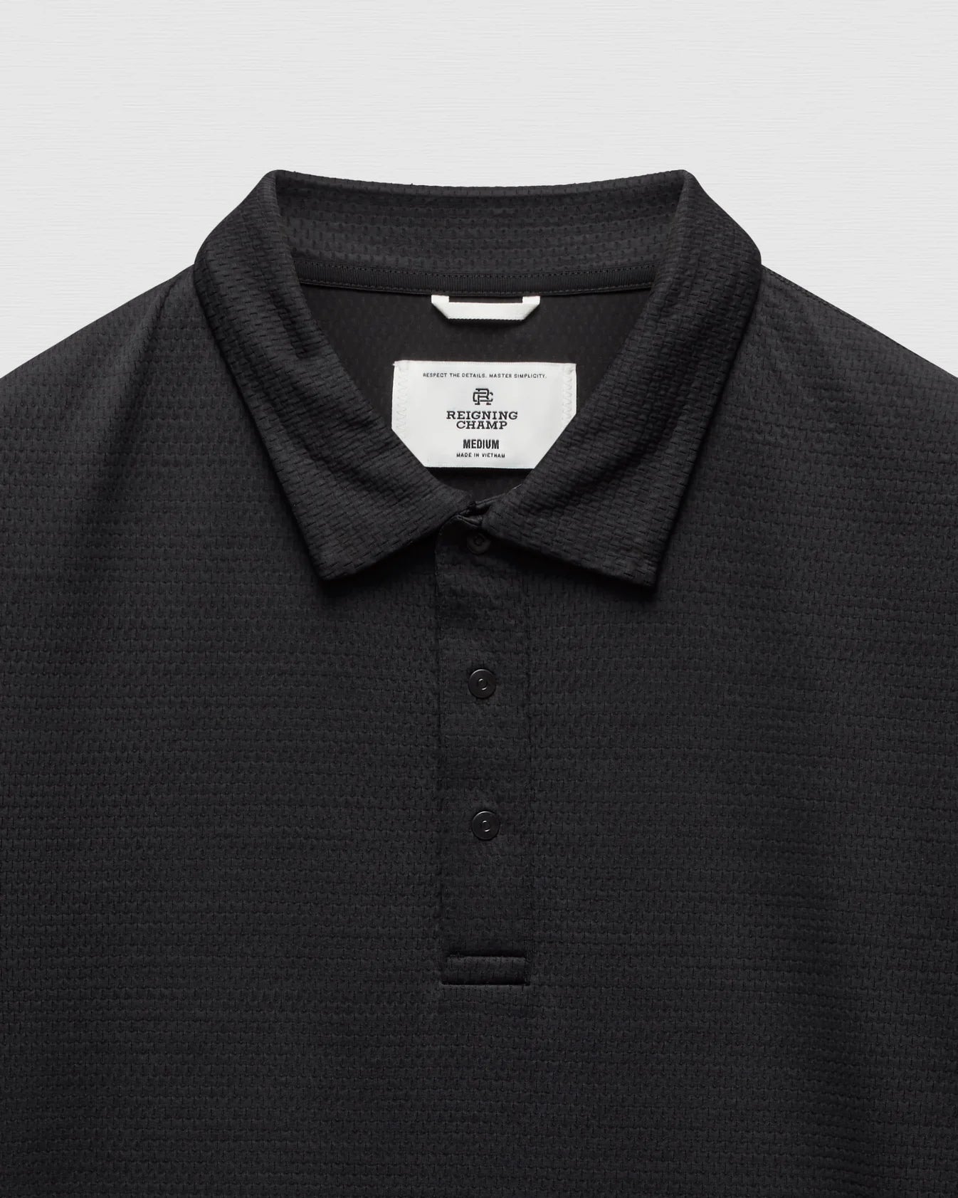 Solotex Mesh Tiebreaker Standard Fit Polo Heather Black