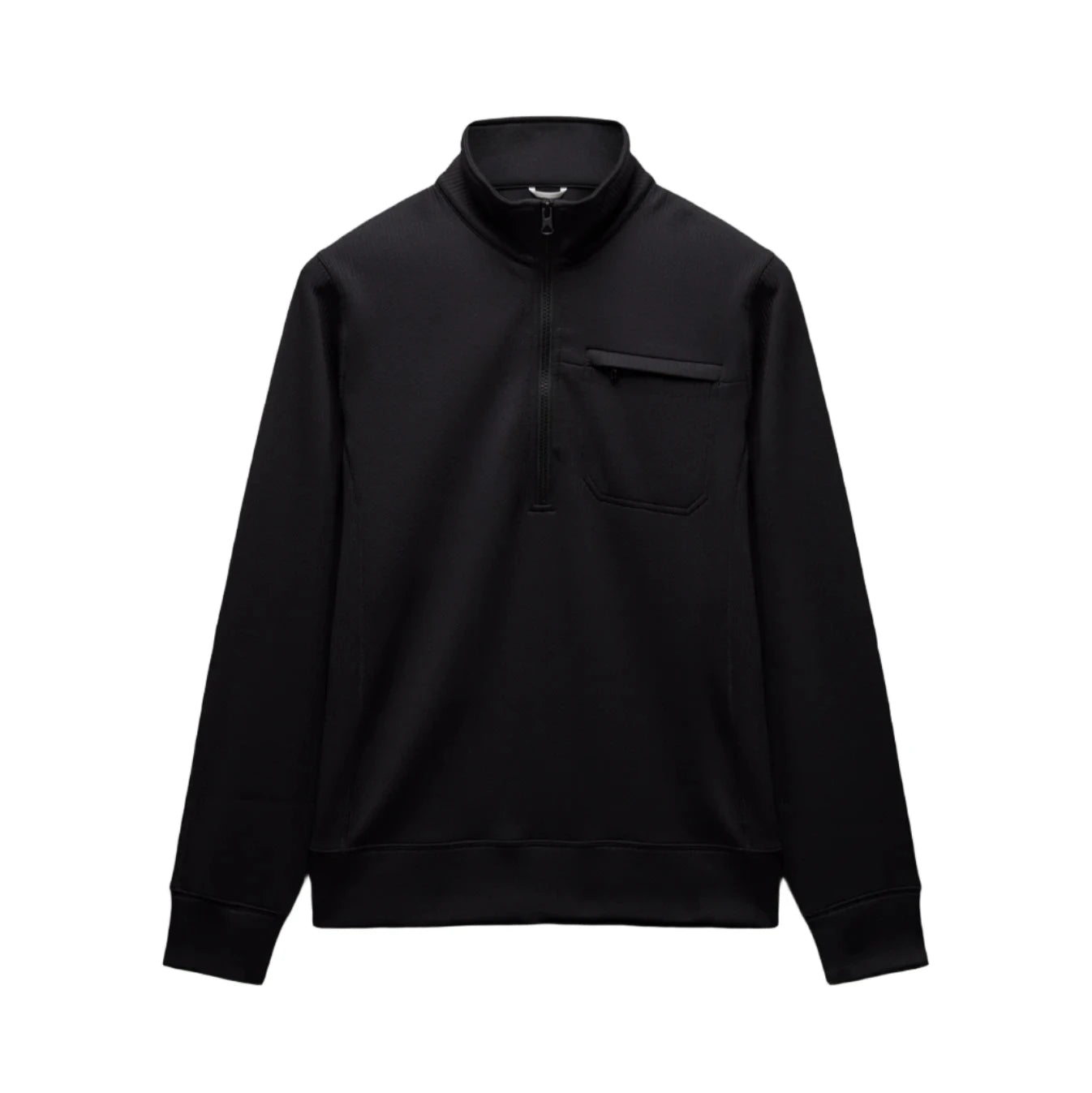 Black pullover with a pocket on a light gray background