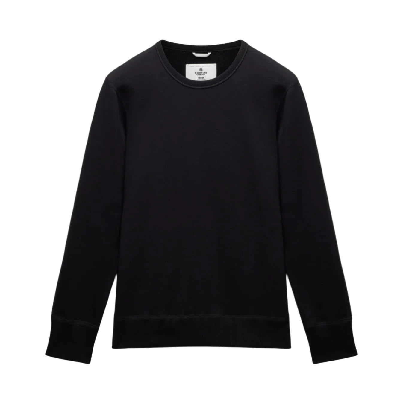Midweight Terry Slim Crewneck Black