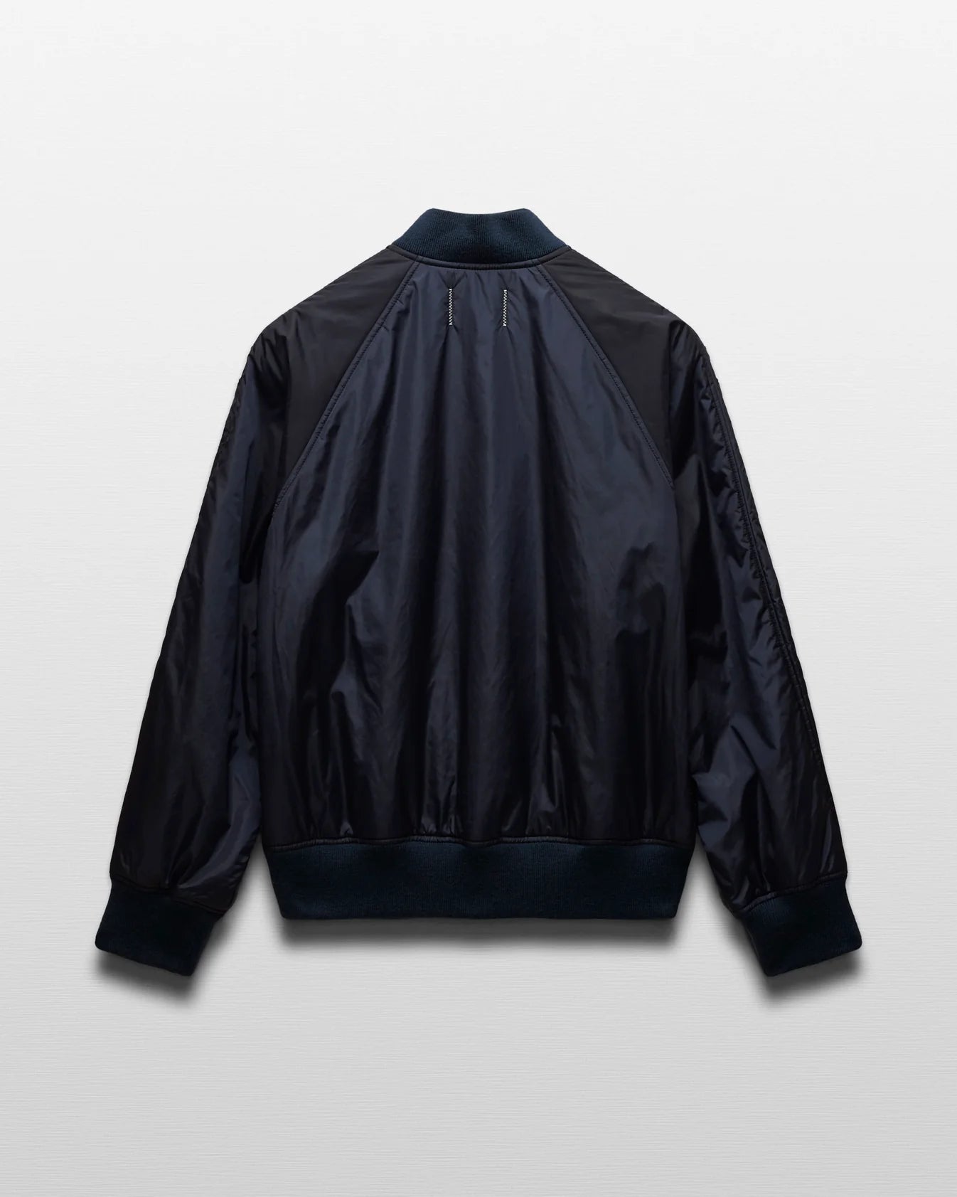Econyl Satin Nylon Stadium Jacket Navy