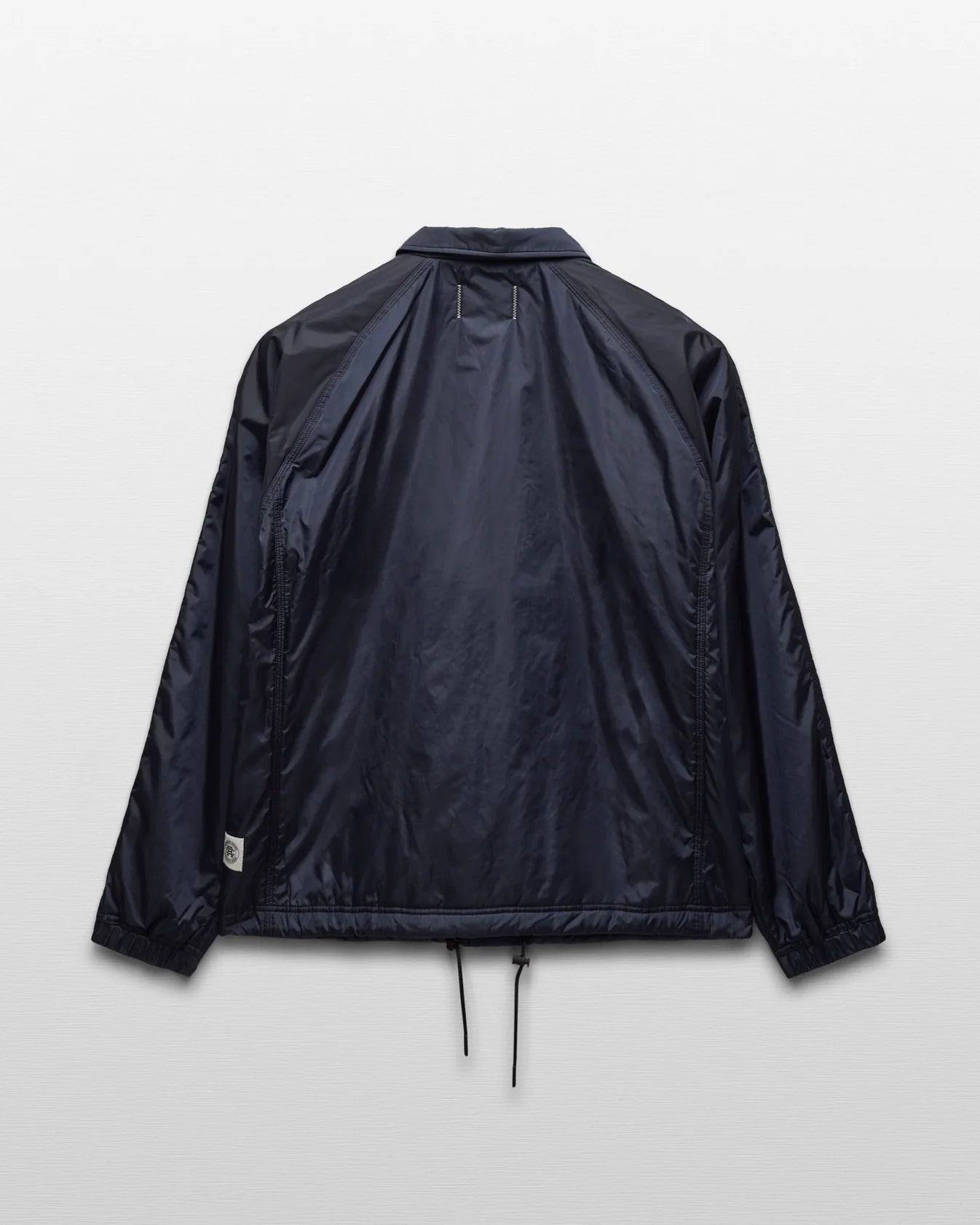 Econyl Satin Nylon Coach's Jacket Navy