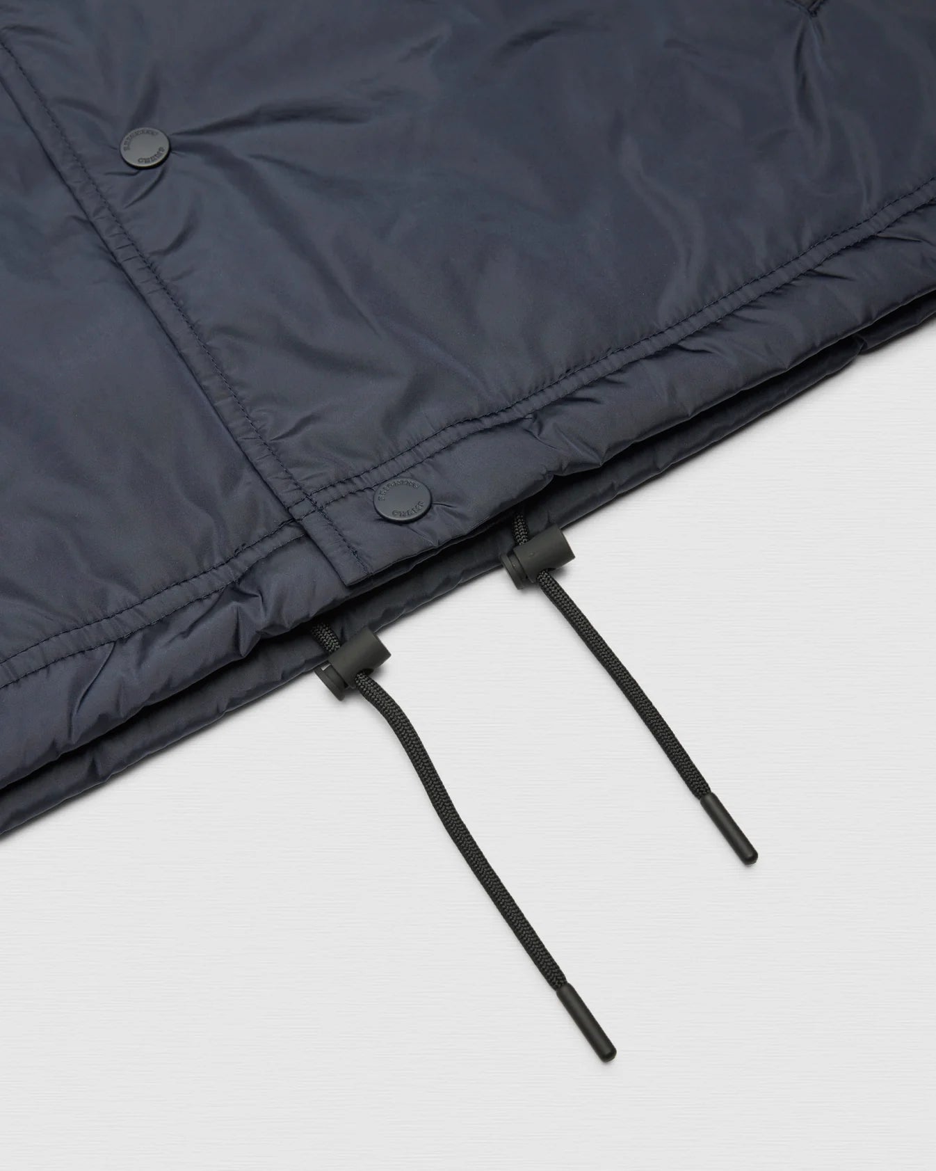 Econyl Satin Nylon Coach's Jacket Navy
