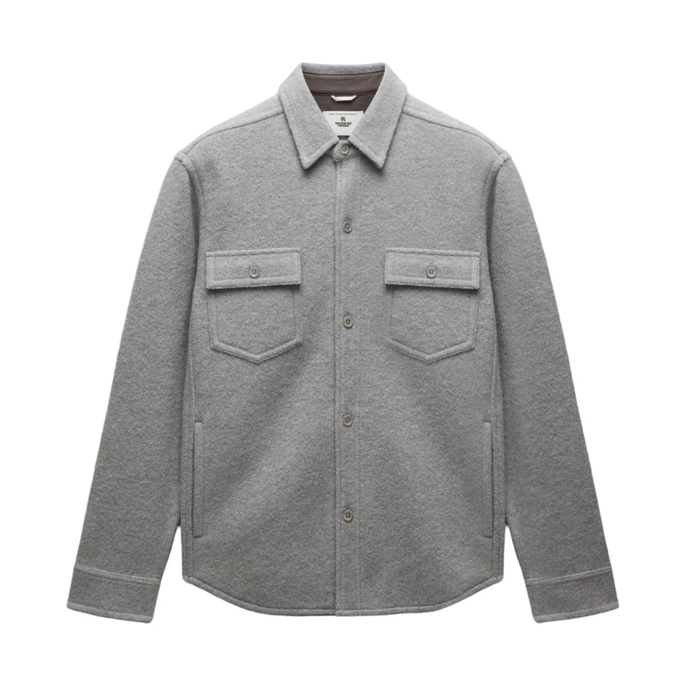 Boiled Wool Warden Overshirt Heather Grey