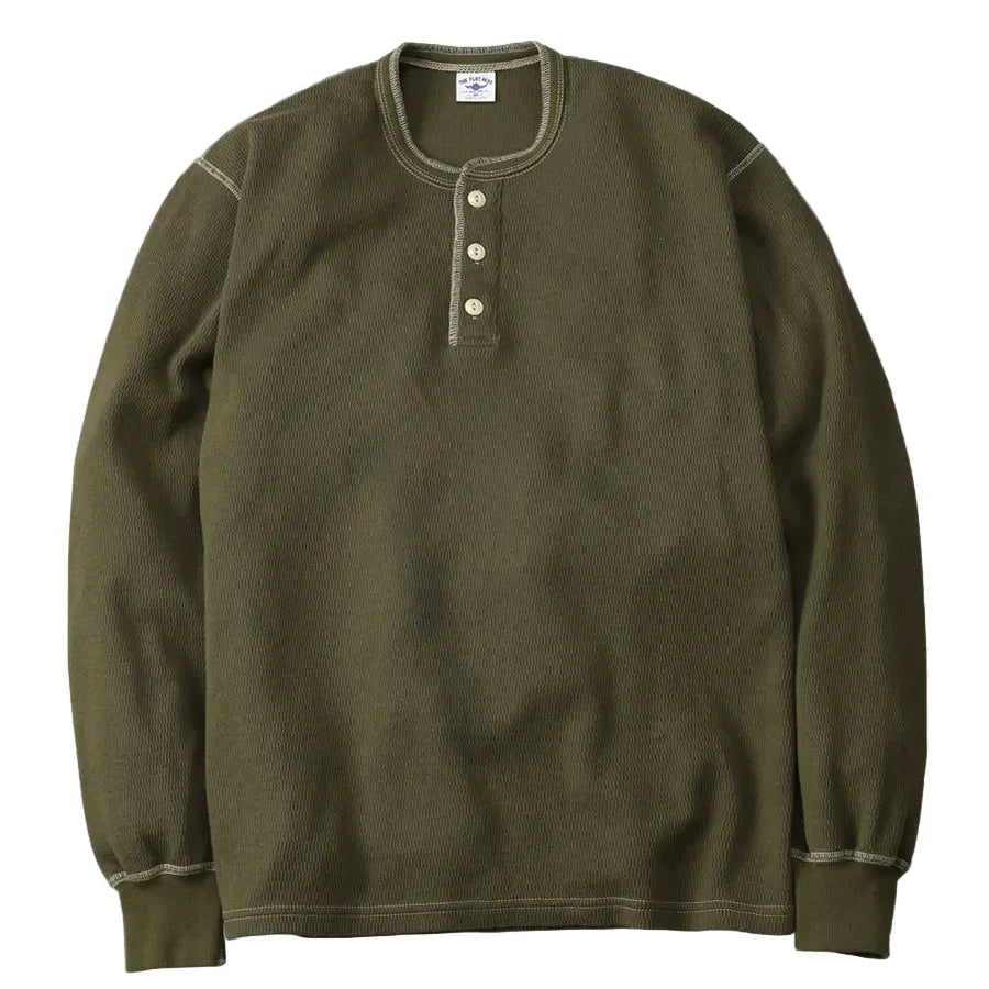 FN-THLH-004 Henley Neck Thermal Olive