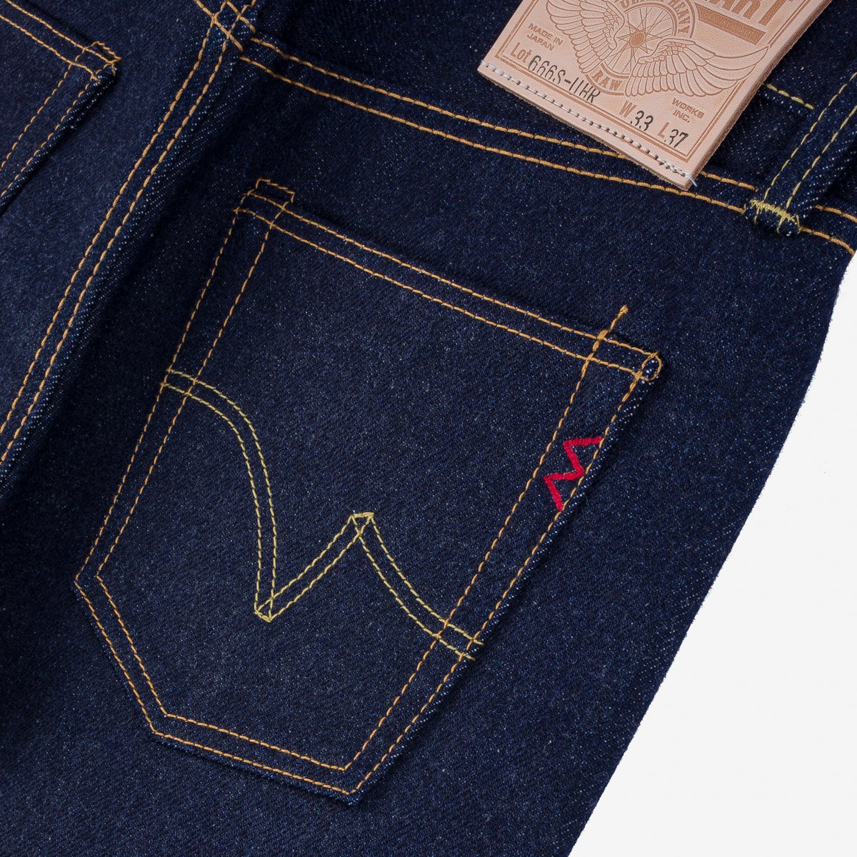 IH-666S-UHR 21/23oz Ultra Heavy Raw Selvedge Denim Slim Straight Indigo