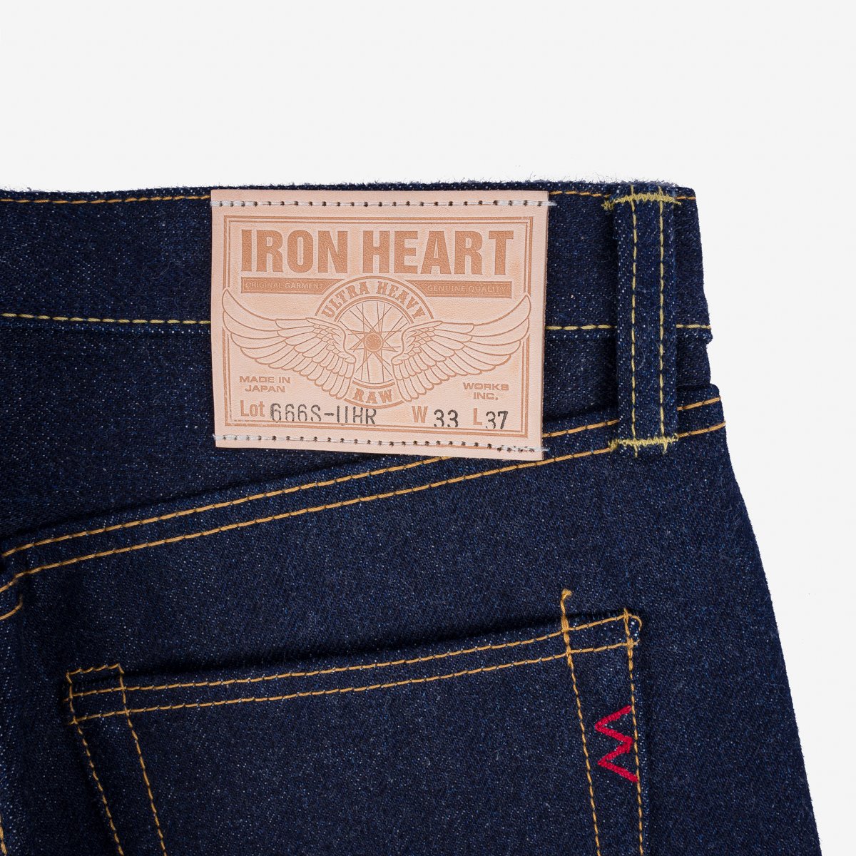 IH-666S-UHR 21/23oz Ultra Heavy Raw Selvedge Denim Slim Straight Indigo