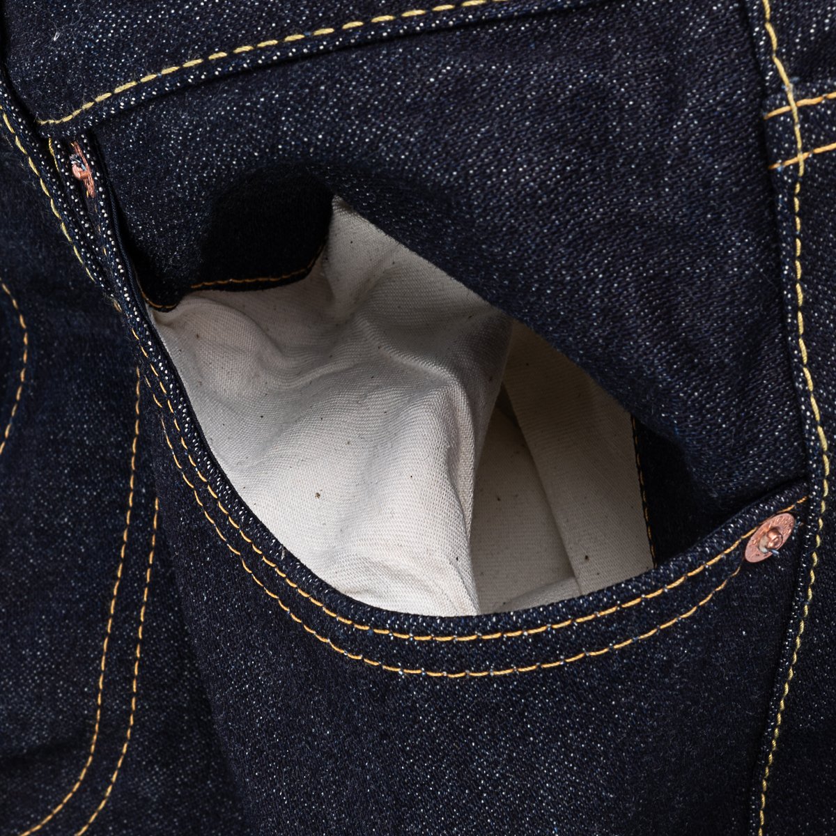 IH-666SBR-14 14oz Broken Twill Selvedge Denim Slim Straight Indigo