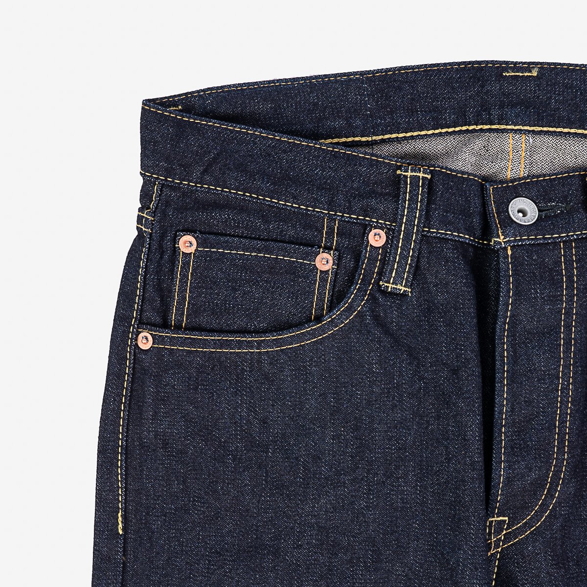 IH-666SBR-14 14oz Broken Twill Selvedge Denim Slim Straight Indigo