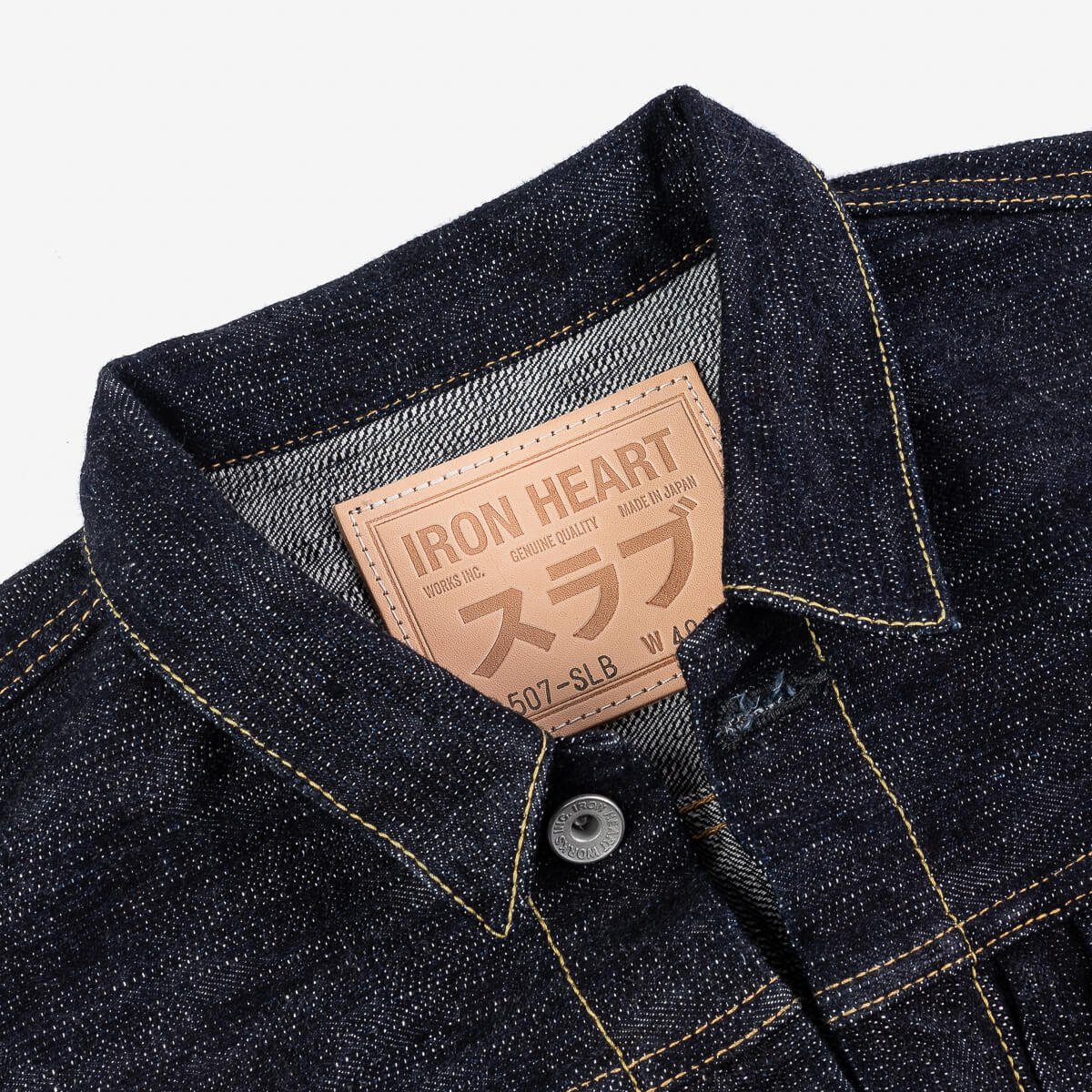 IHJ-507-SLB 16oz Slubby Selvedge Denim Type II Jacket Indigo