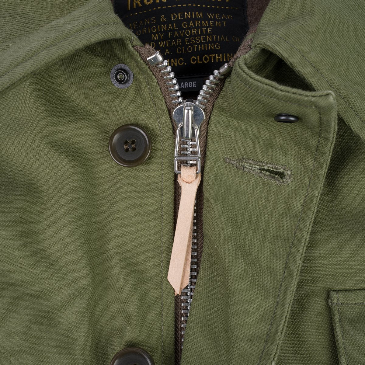 IHM-39-OLV Military Serge A2 Deck Jacket Olive