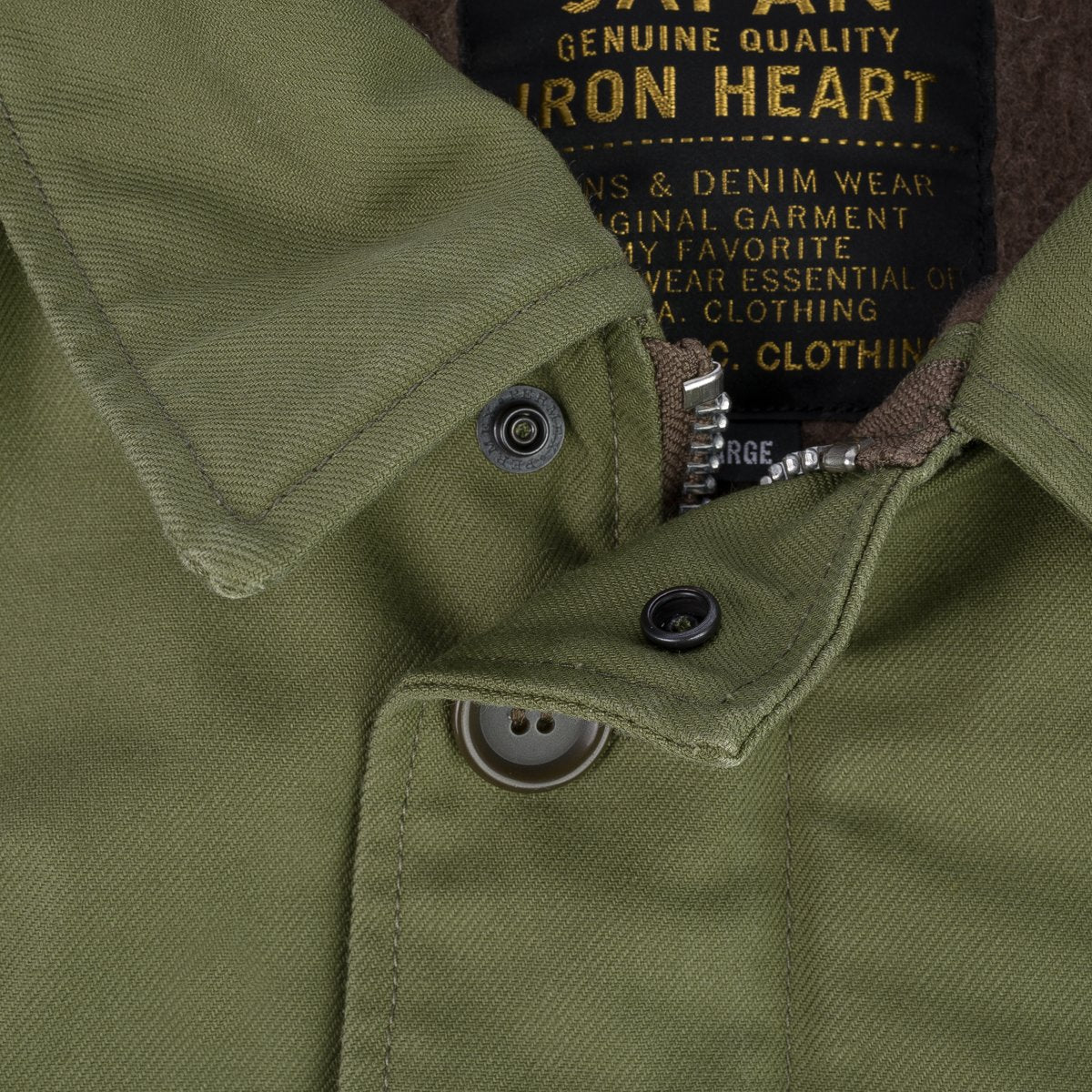IHM-39-OLV Military Serge A2 Deck Jacket Olive