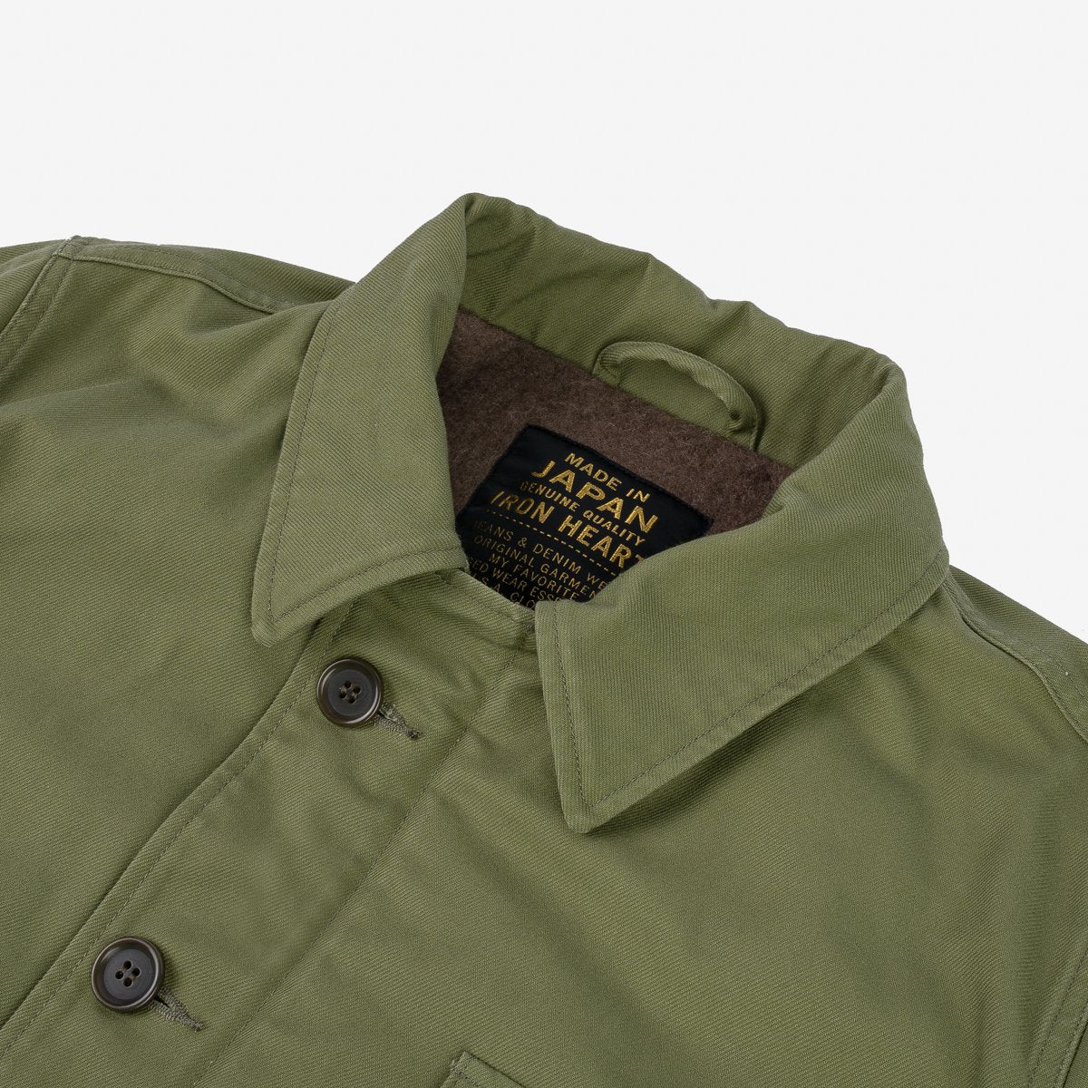 IHM-39-OLV Military Serge A2 Deck Jacket Olive