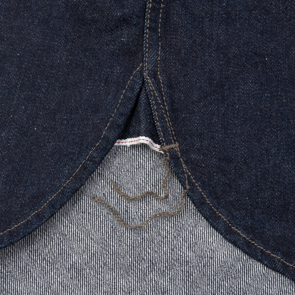 IHSH-326-IND 12oz Selvedge Denim Work Shirt With Snaps Indigo