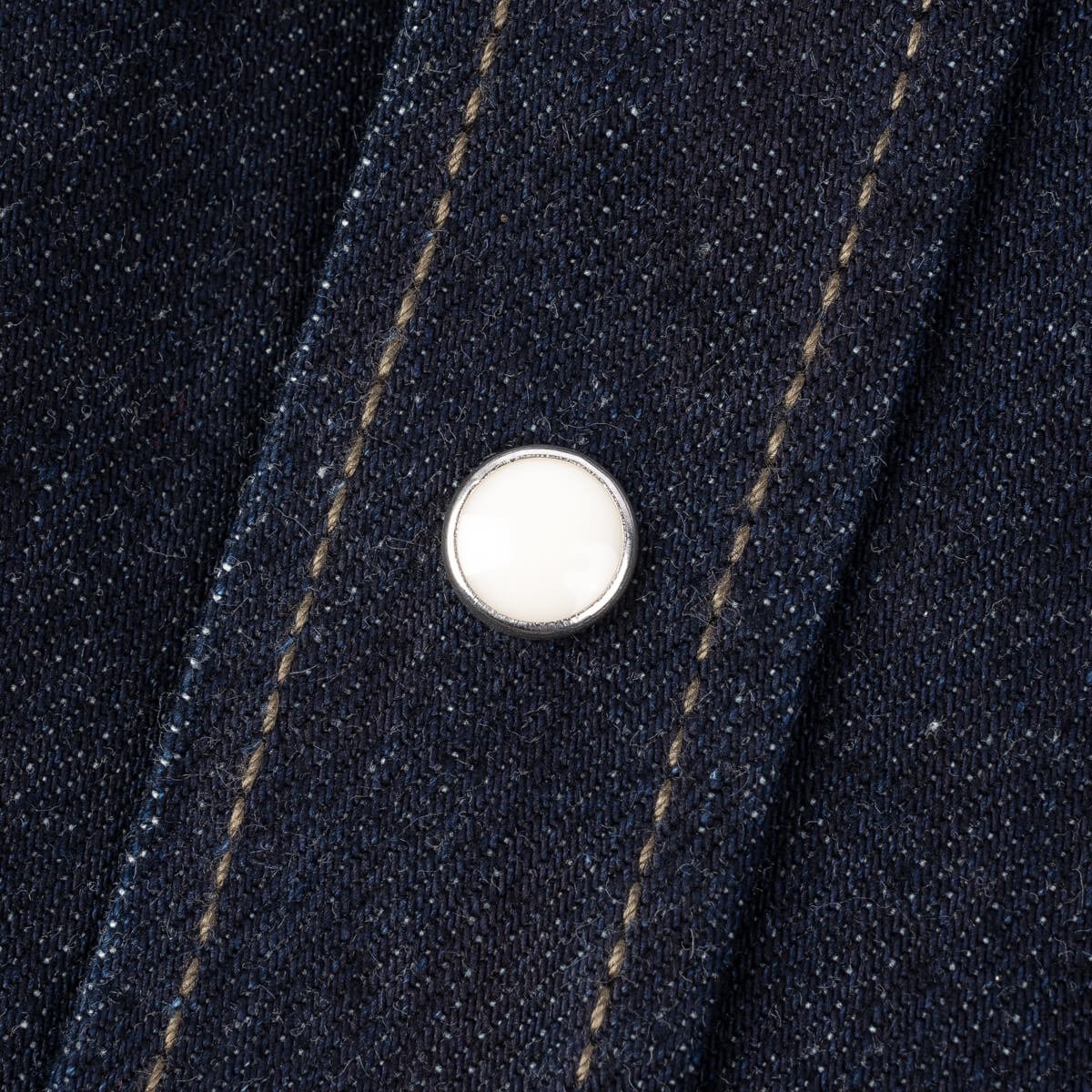 IHSH-326-IND 12oz Selvedge Denim Work Shirt With Snaps Indigo