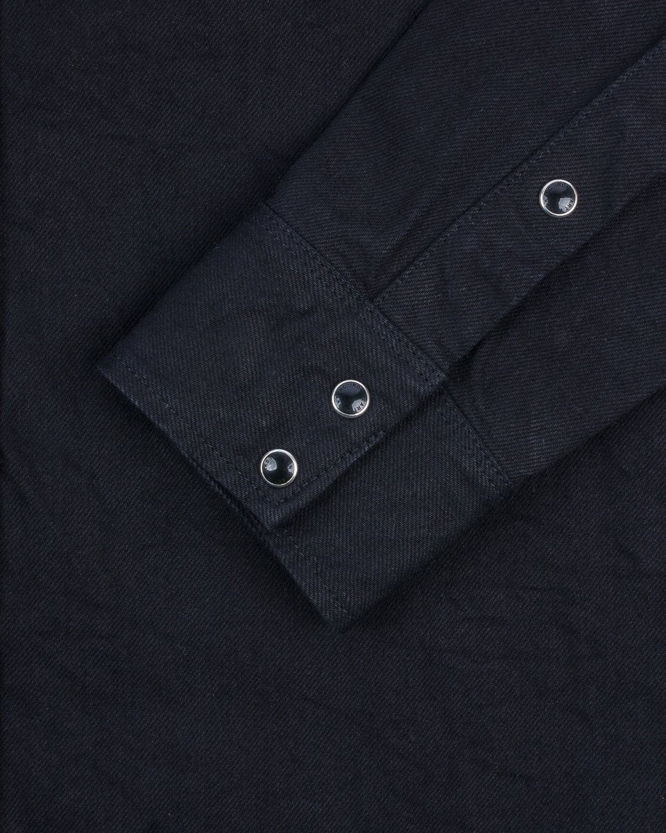 IHSH-396-BLK 13.5oz Denim Western Shirt Black