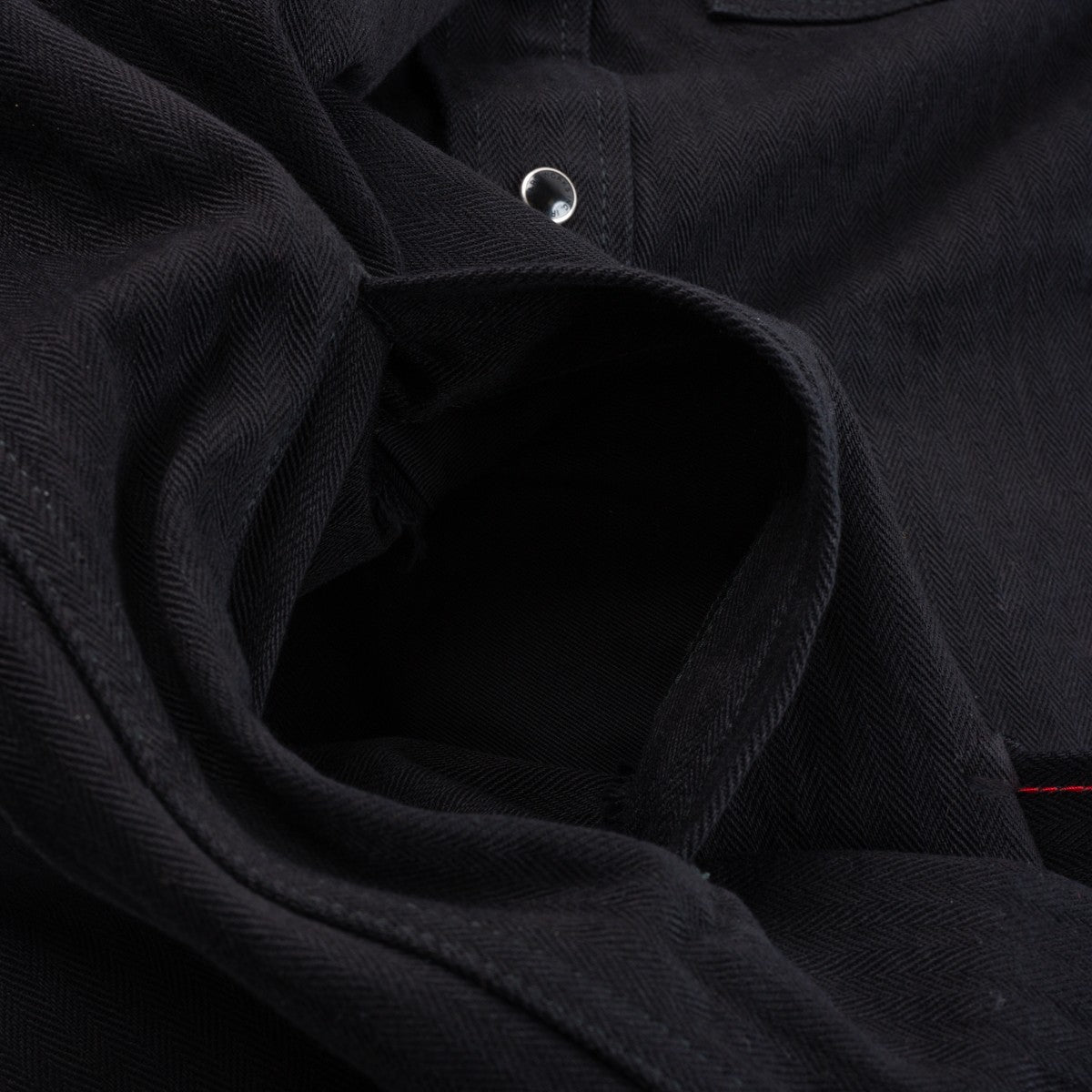 IHSH-410-BLK 14oz Herringbone CPO Western Shirt Black