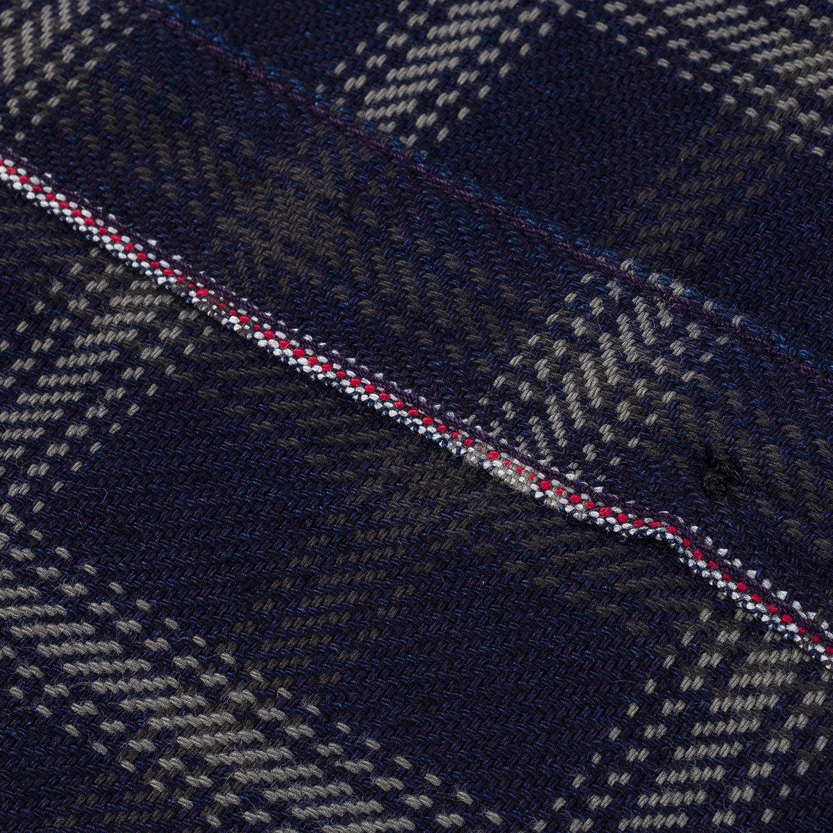 IHSH-412-BLK 9oz Selvedge Indigo Check Flannel Work Shirt Black