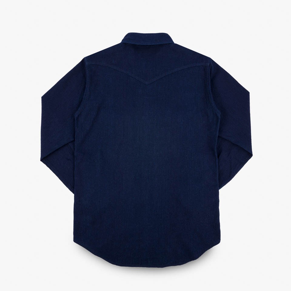 IHSH-413-IND 5oz Selvedge Dobby Cloth Western Shirt Indigo