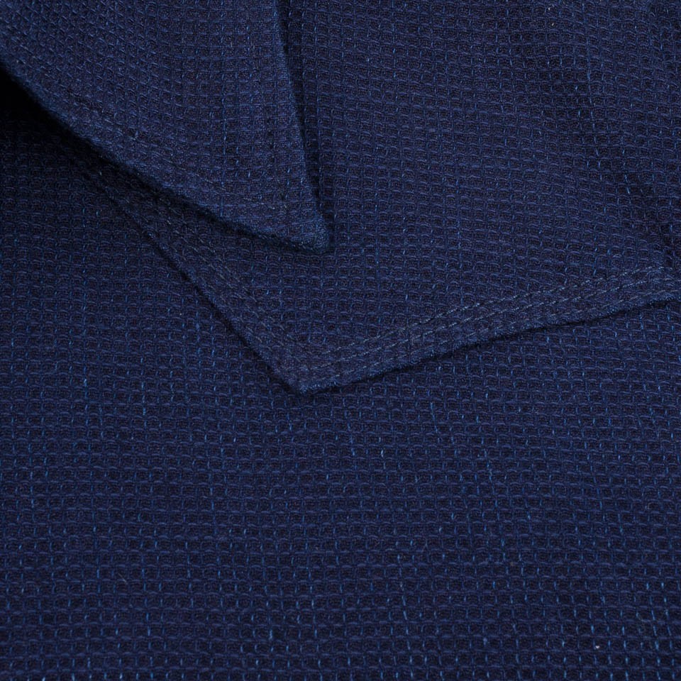 IHSH-413-IND 5oz Selvedge Dobby Cloth Western Shirt Indigo