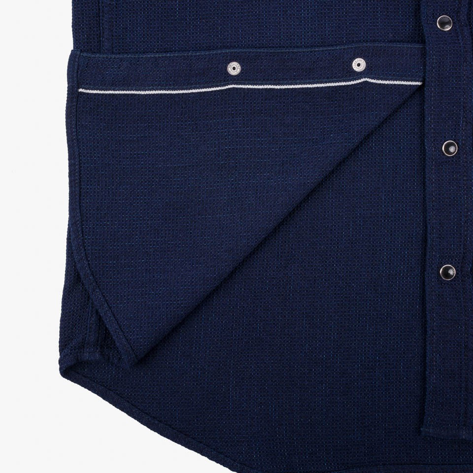 IHSH-413-IND 5oz Selvedge Dobby Cloth Western Shirt Indigo