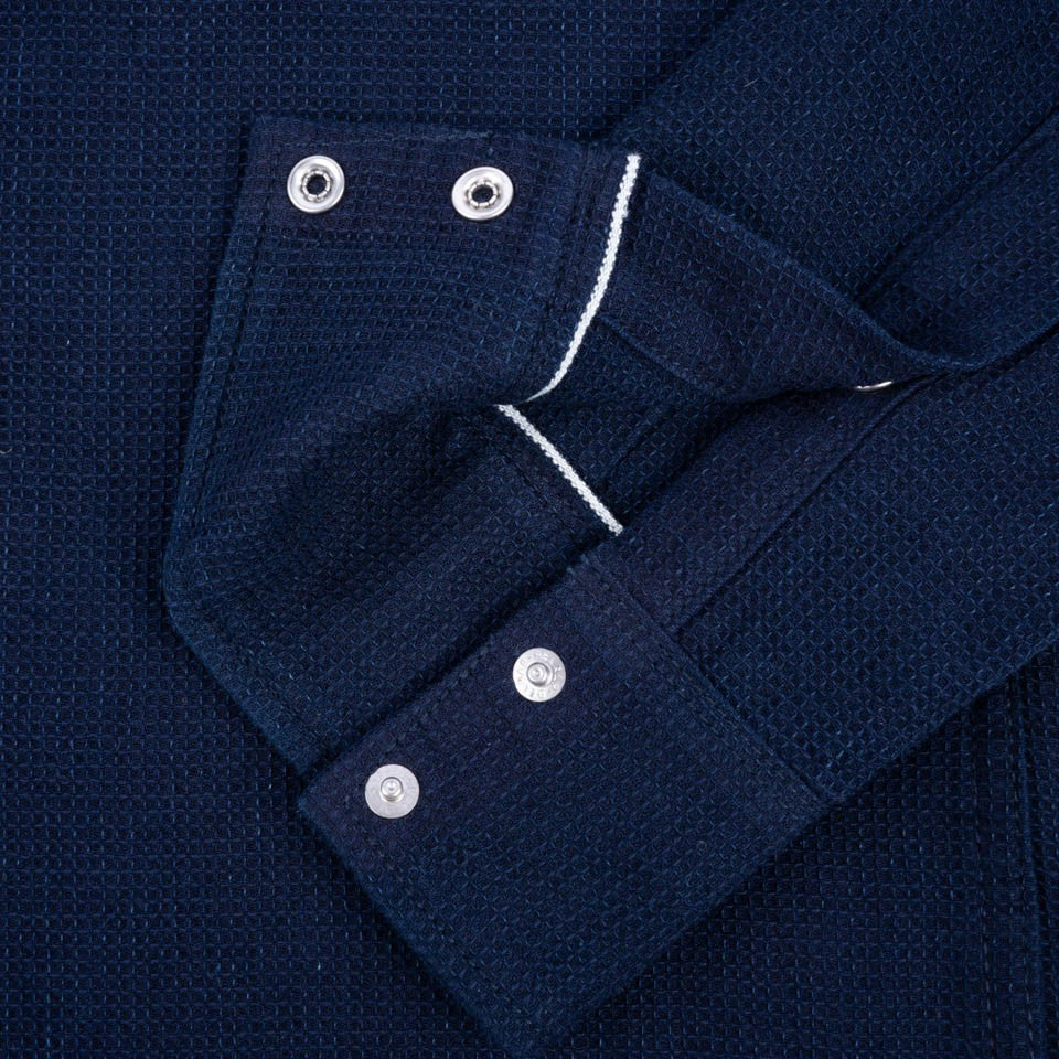 IHSH-413-IND 5oz Selvedge Dobby Cloth Western Shirt Indigo