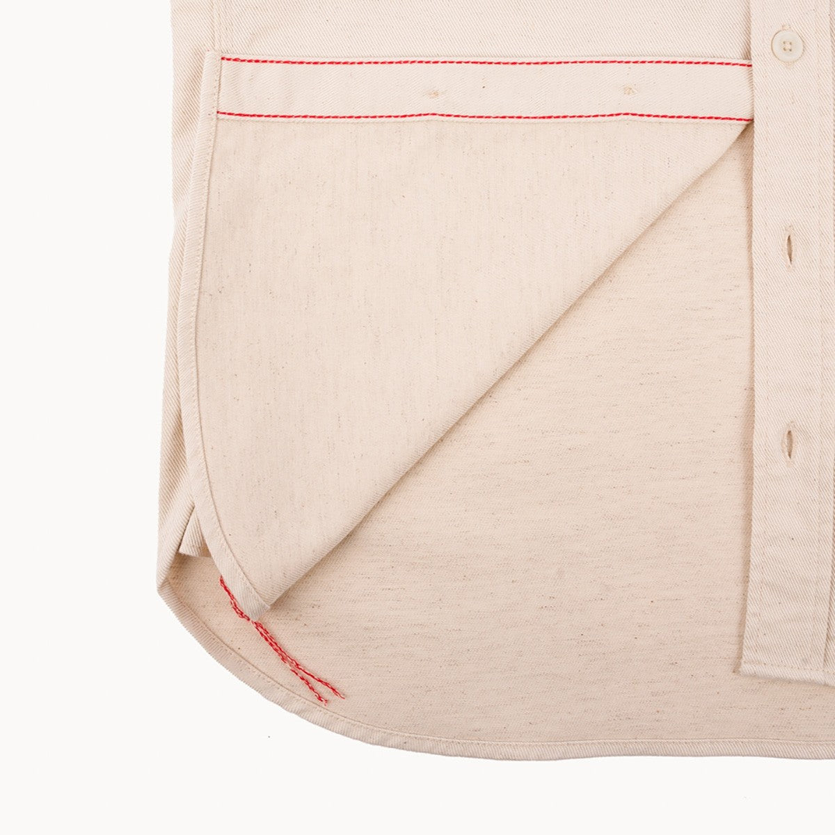 IHSH-414-WHT 9oz Cotton Linen Work Shirt Off White