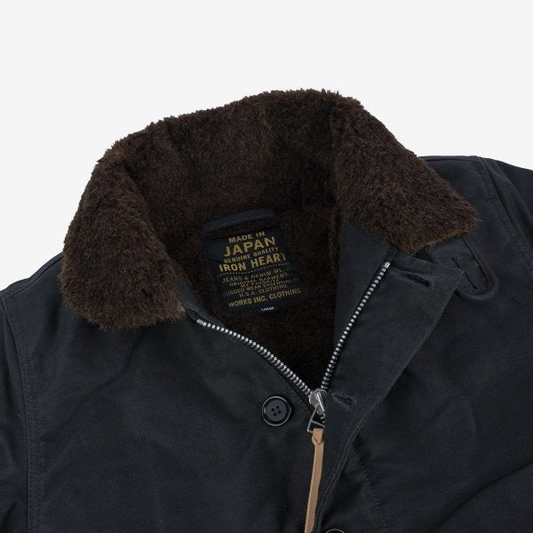 IHM-37-BLK Oiled Whipcord N1 Deck Jacket Black