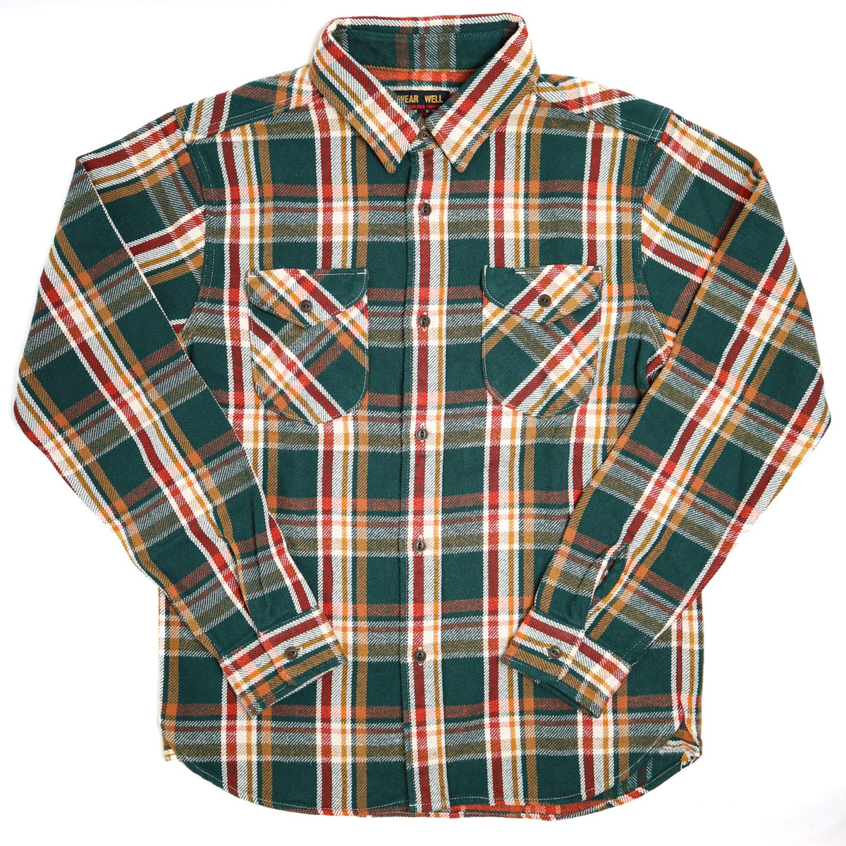 502553 Heavy Flannel Shirt Green