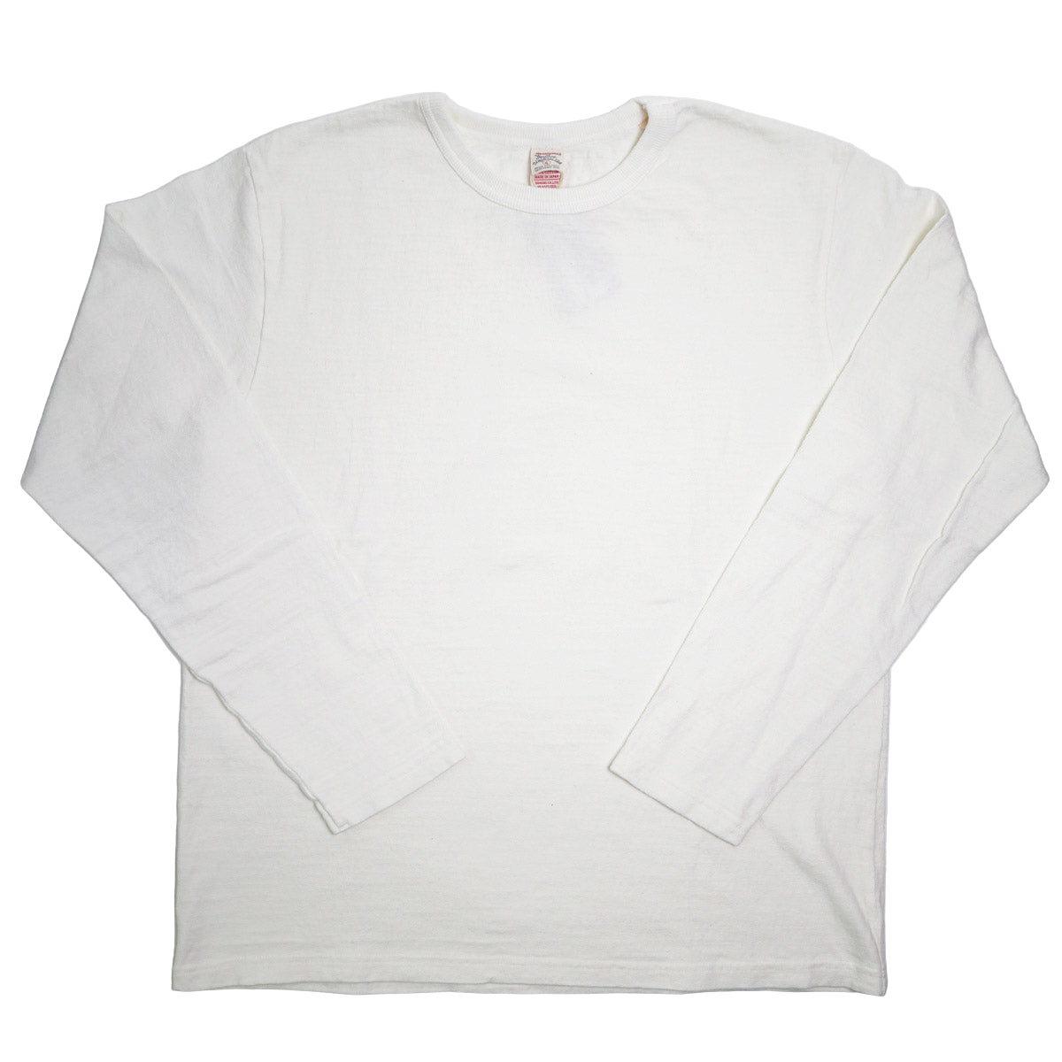 No. 8 Slub Nep Long Sleeve T-Shirt White