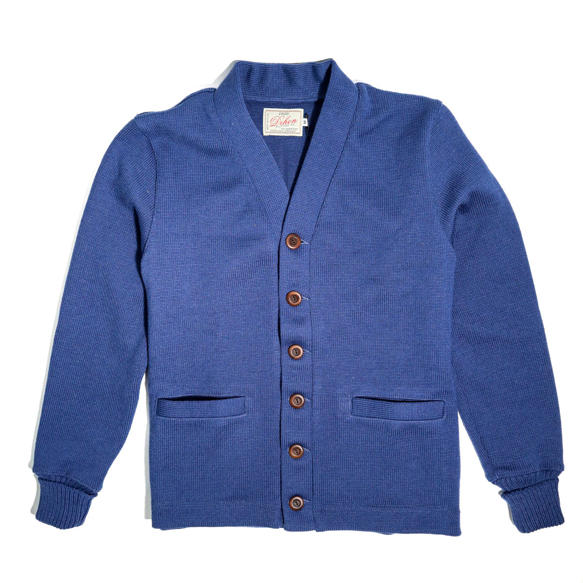 Brooklyn x Dehen Classic Cardigan Sweater Bridge Blue