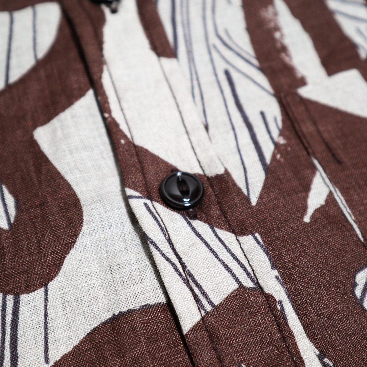 Oxford Shirt Brown Shapes Linen