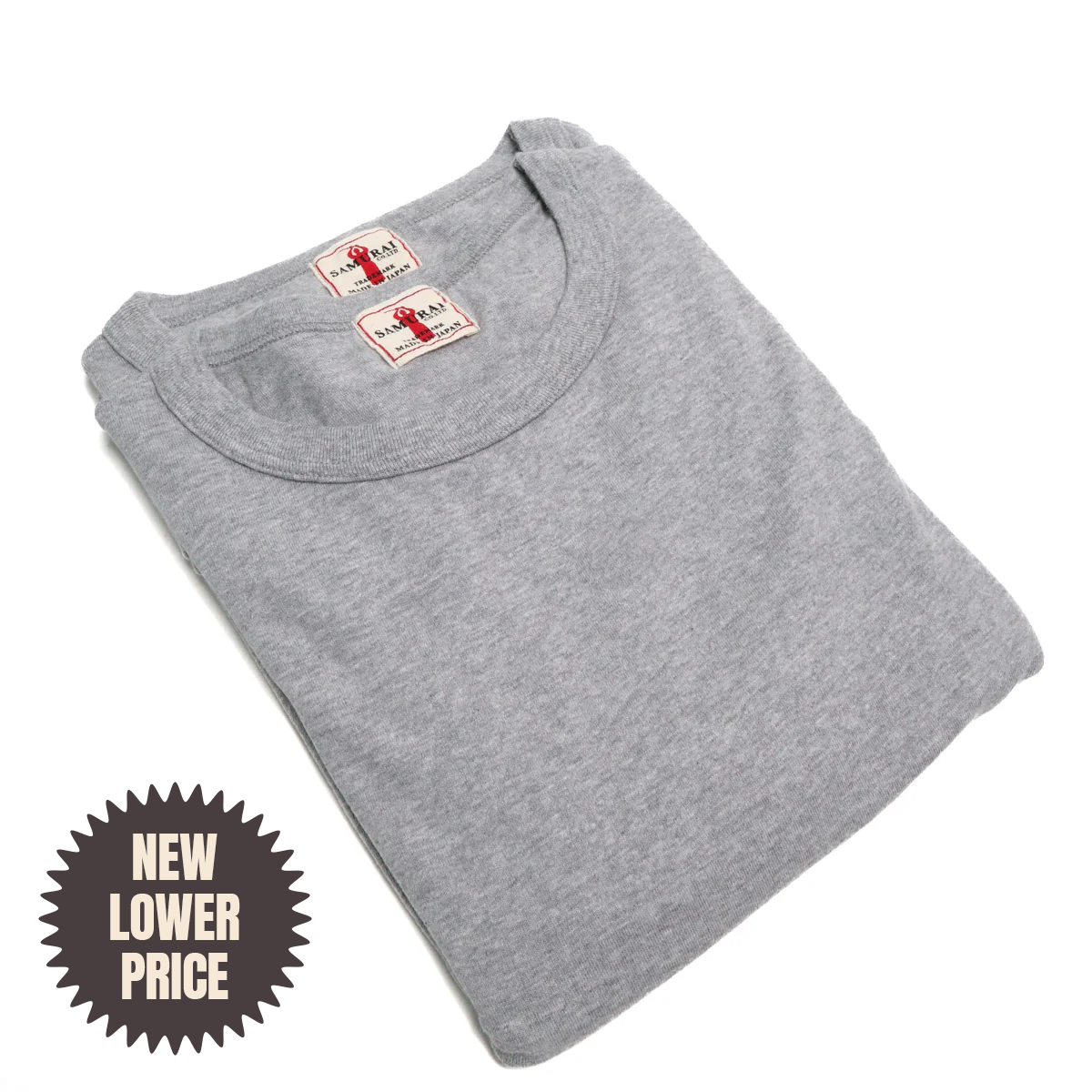 SJ2PST-CREW 2 Pack Loopwheel Tee Grey